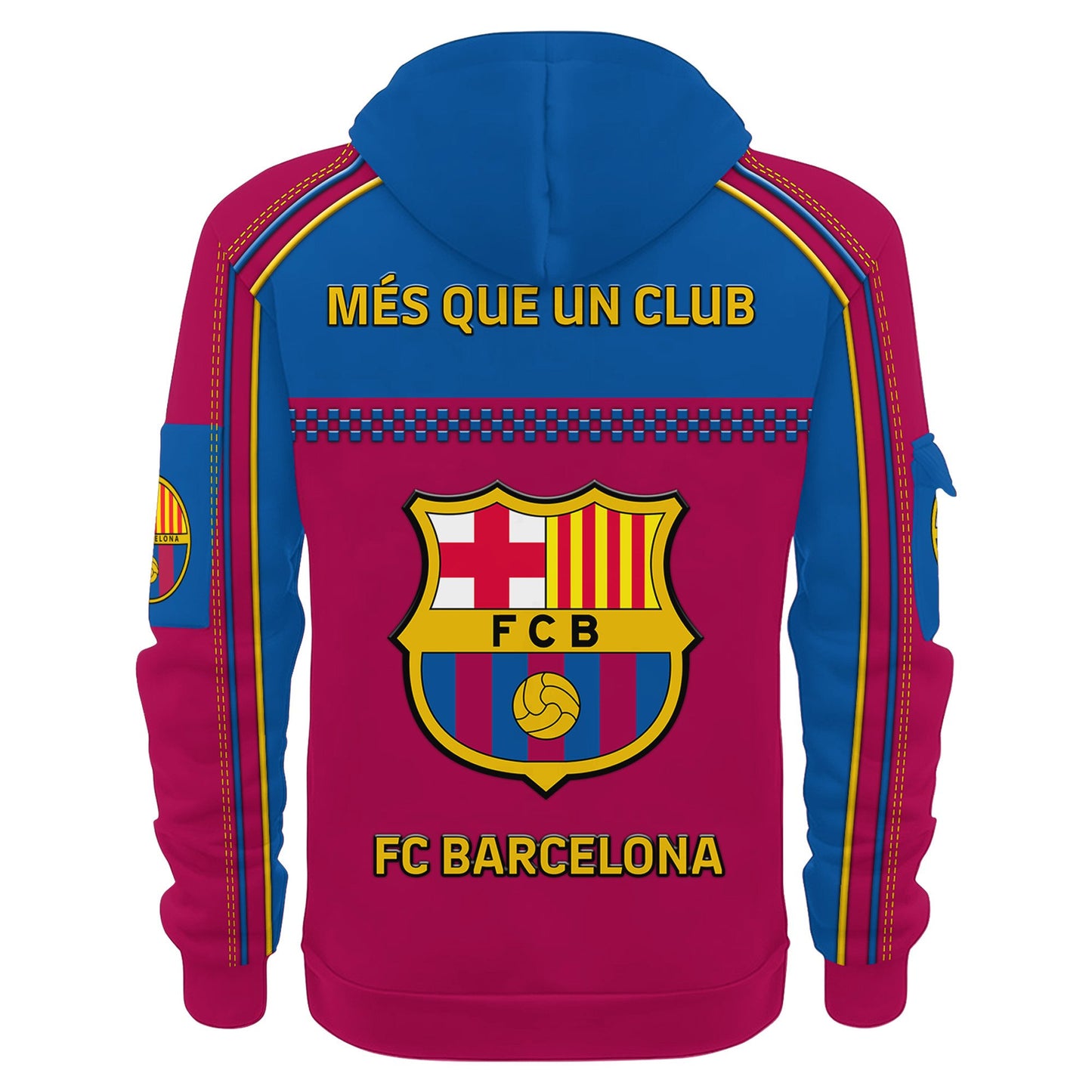 Personalized Barca FC 3D Zip-Hoodie Cotton Jacket