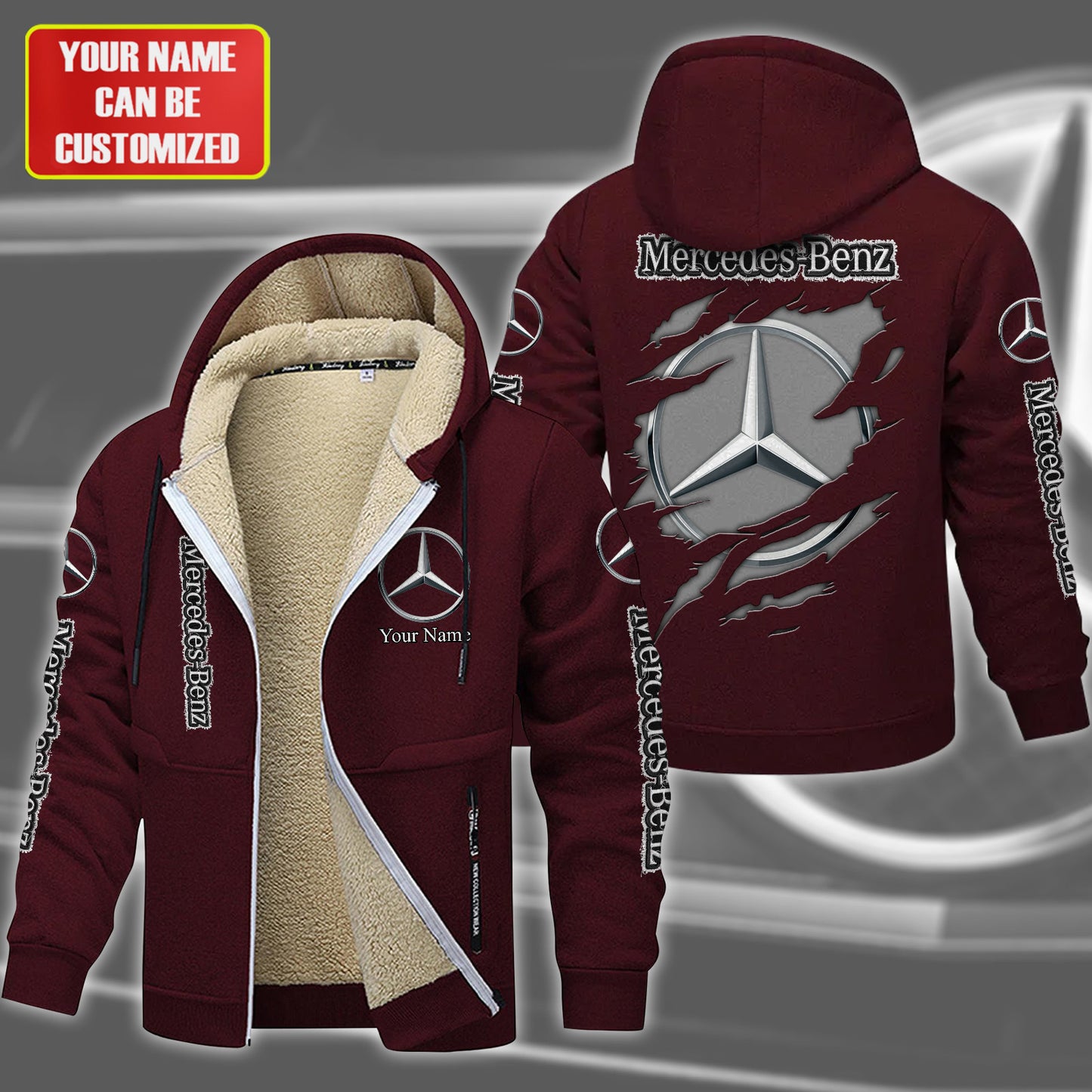 Personalized Merc Fleece 3D Unisex Hooded Jacket