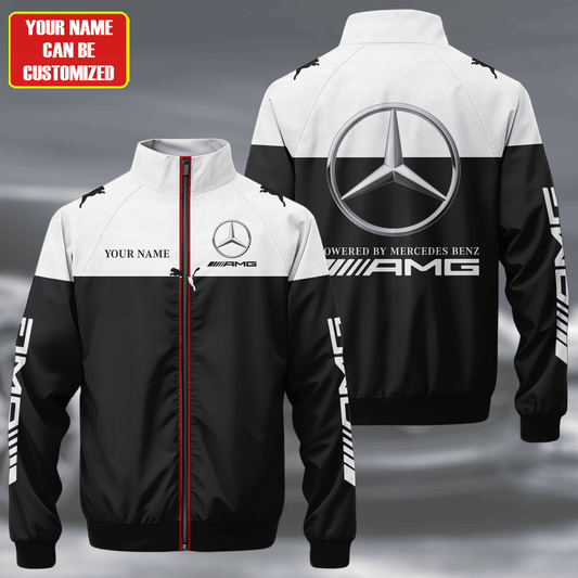 Personalized Merc AMG Zipper Stand Collar Jacket 3D
