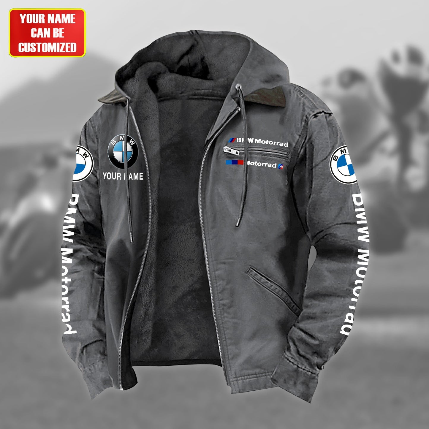 Personalized BW Motorrad Fur lining Paddle Jacket