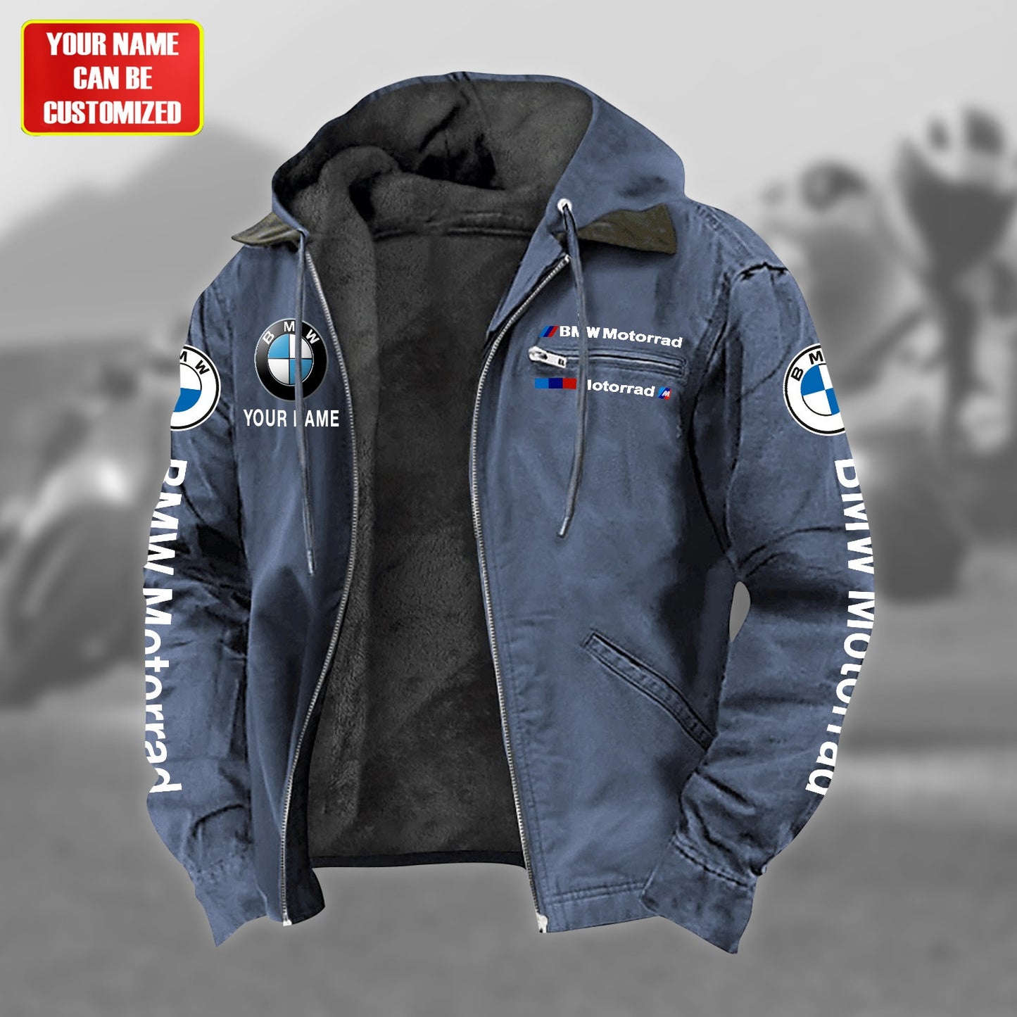 Personalized BW Motorrad Fur lining Paddle Jacket