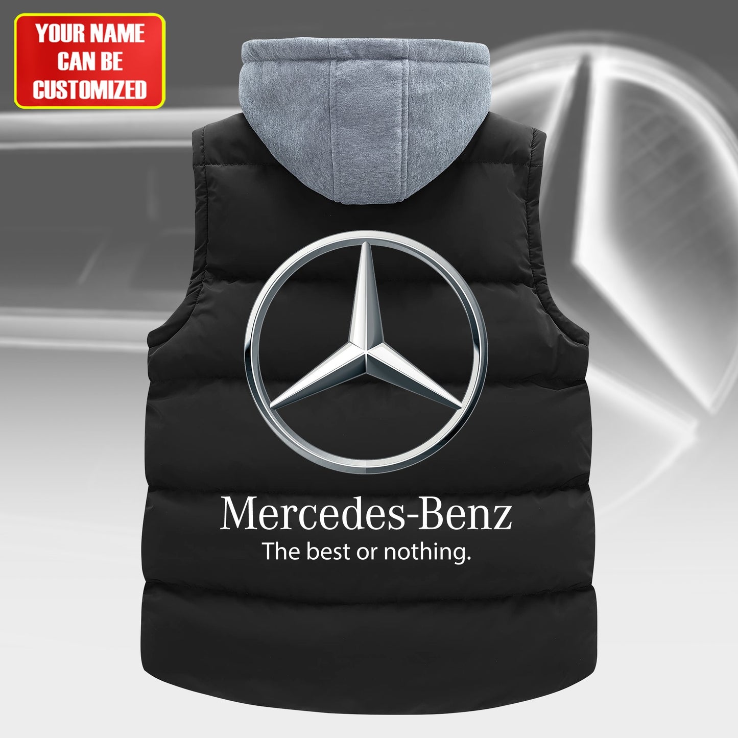 Personalized Merc Sleeveless Windproof Puffer Jacket With Hood