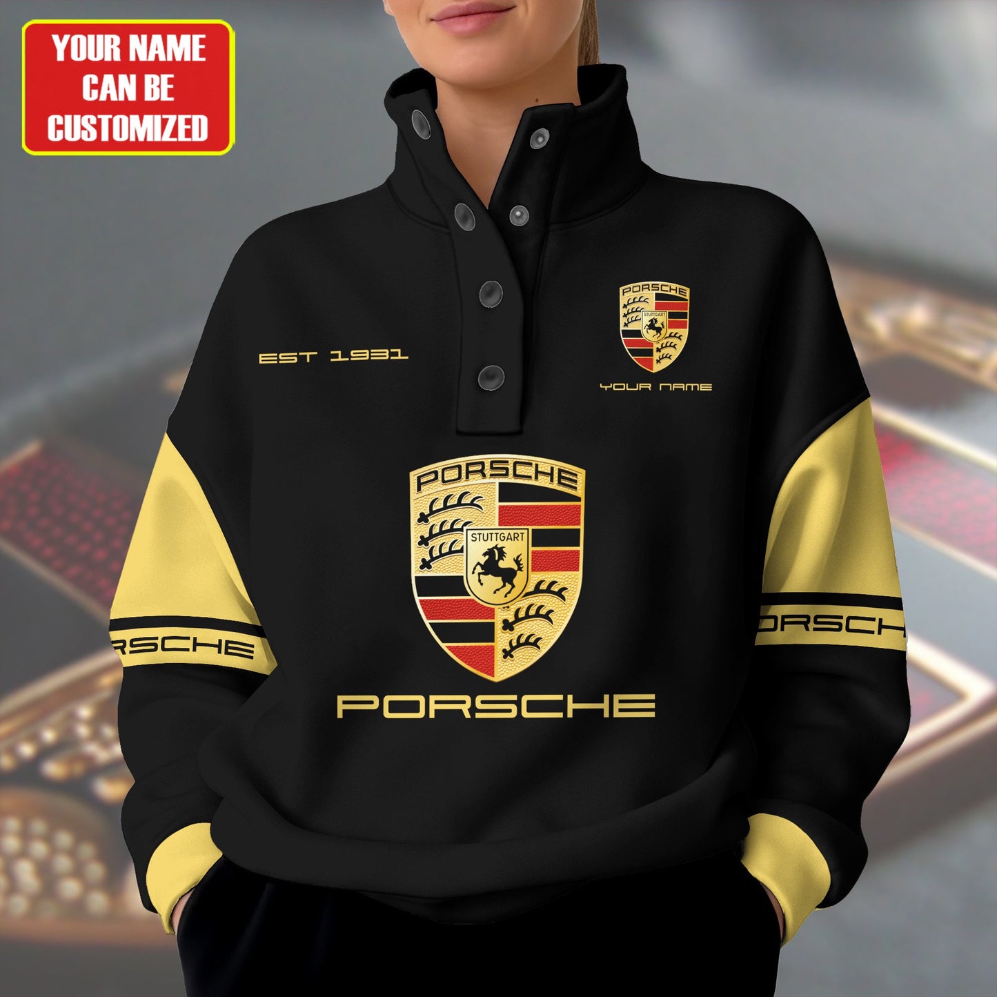 Personalized Pors Unisex Western Style Sweater With Buckles