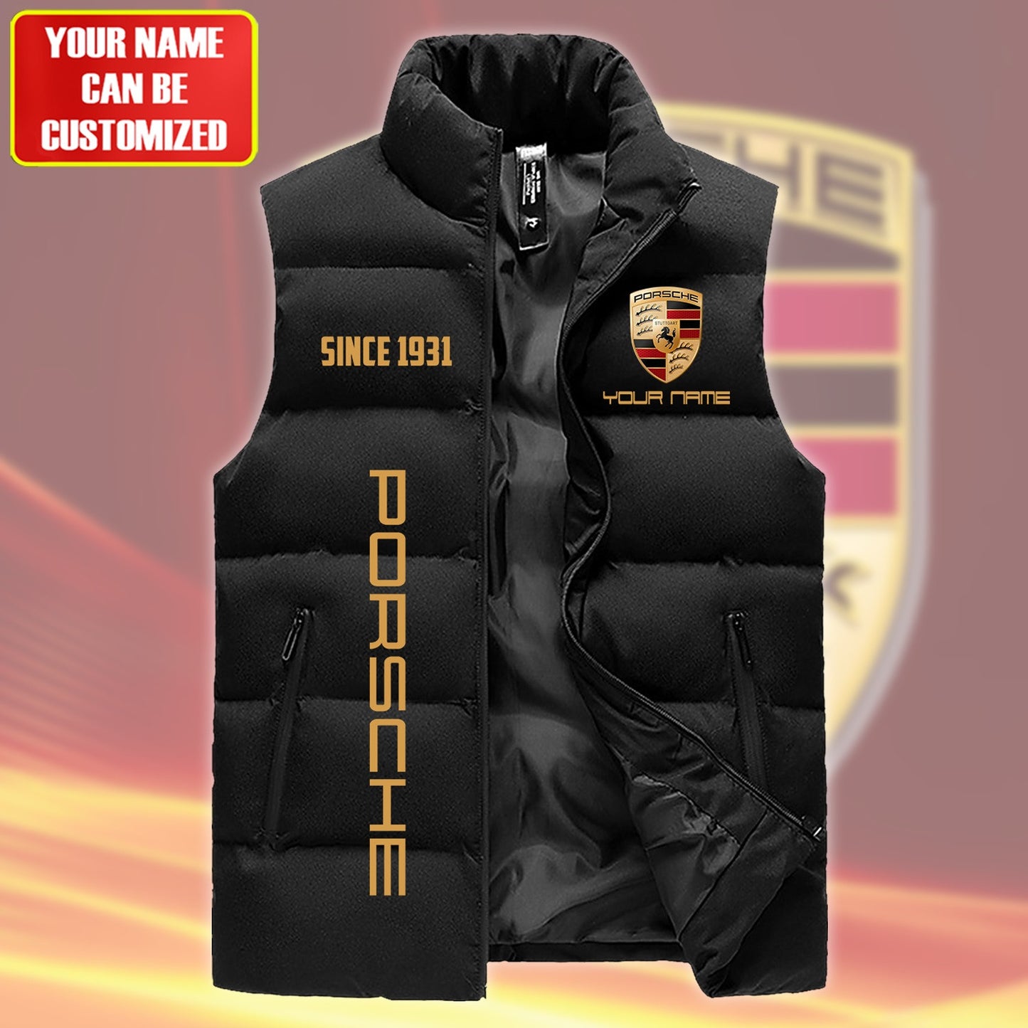 Pors Tear Sleeveless Windproof Puffer Jacket Q131001