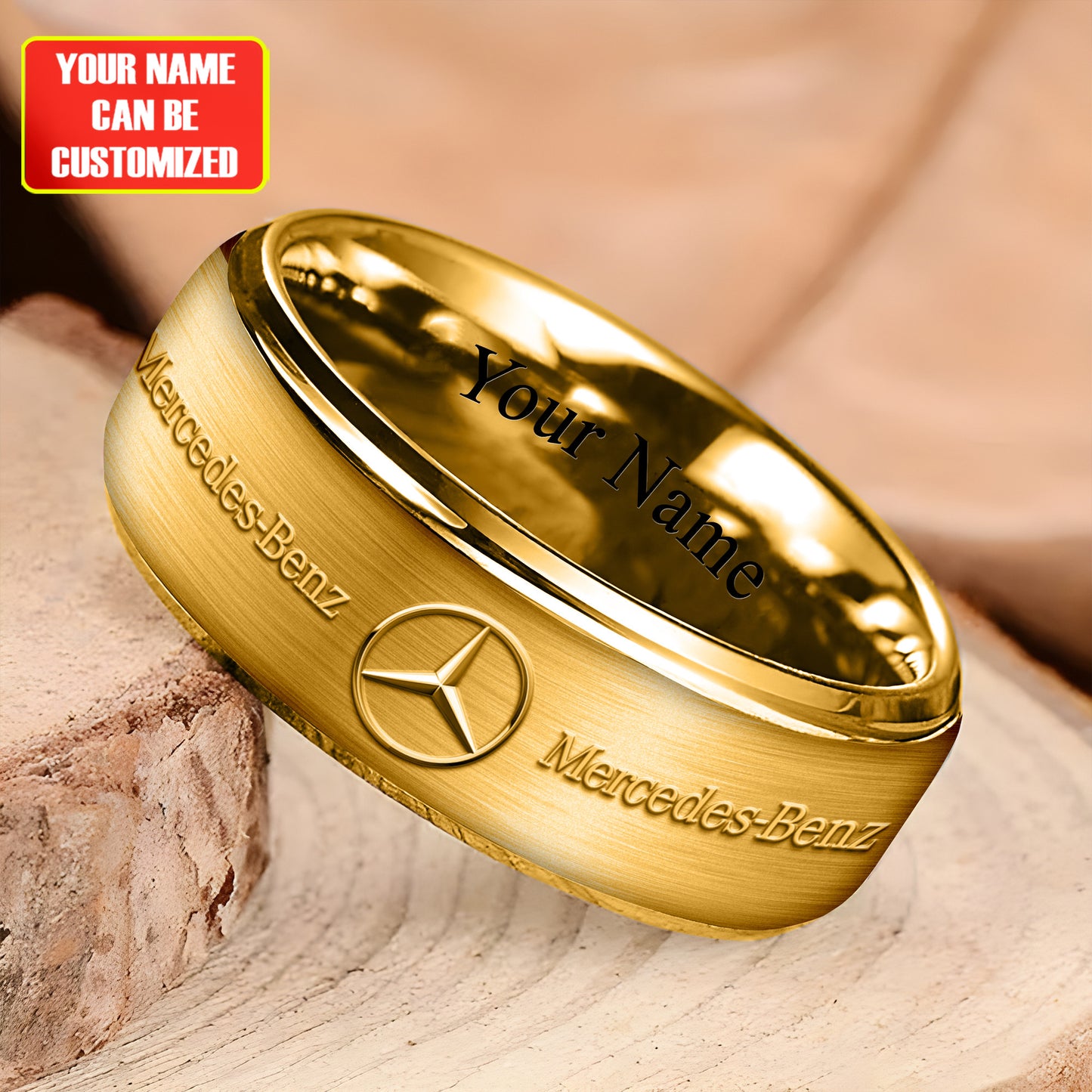 Personalized Merc Luxury Alloy Ring