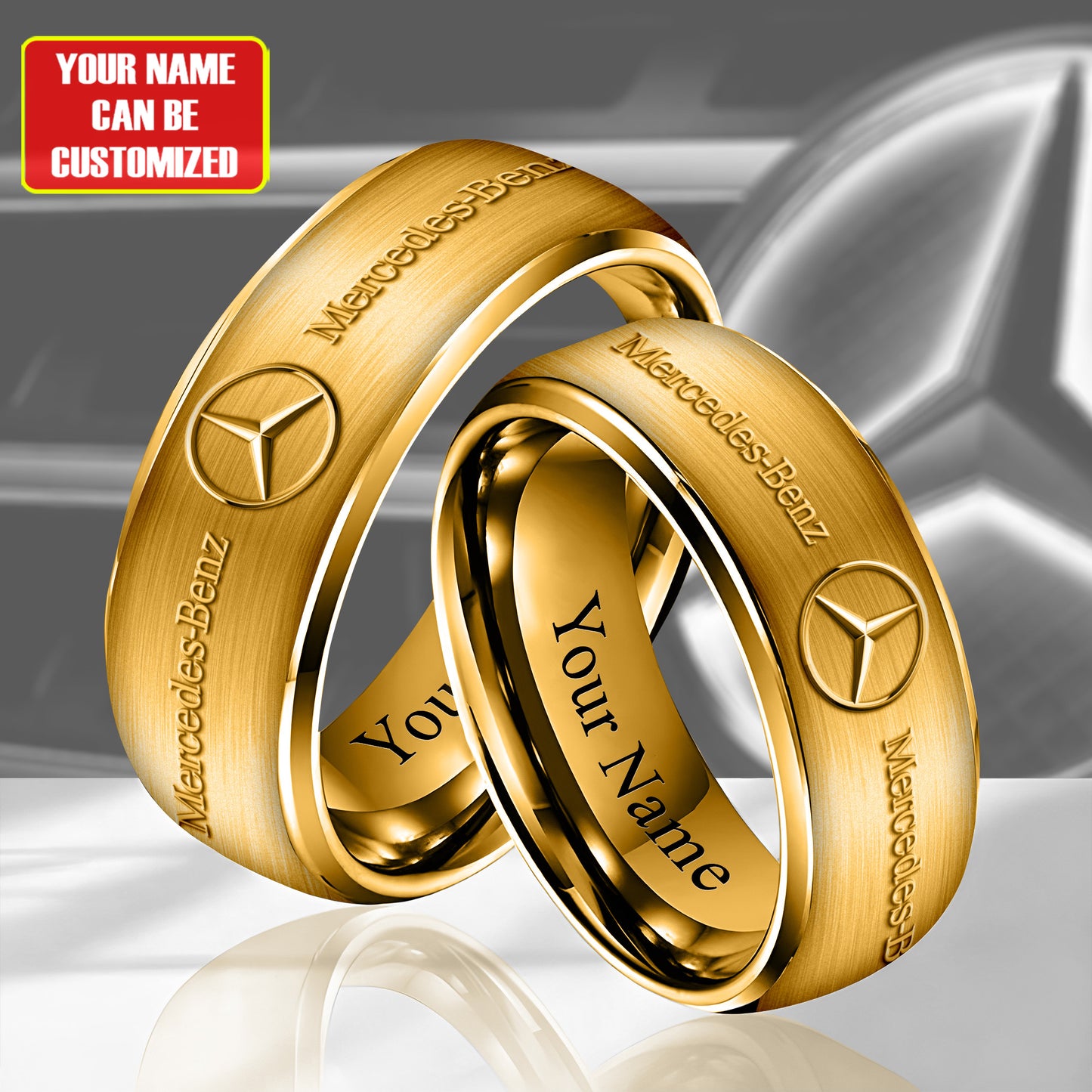 Personalized Merc Luxury Alloy Ring