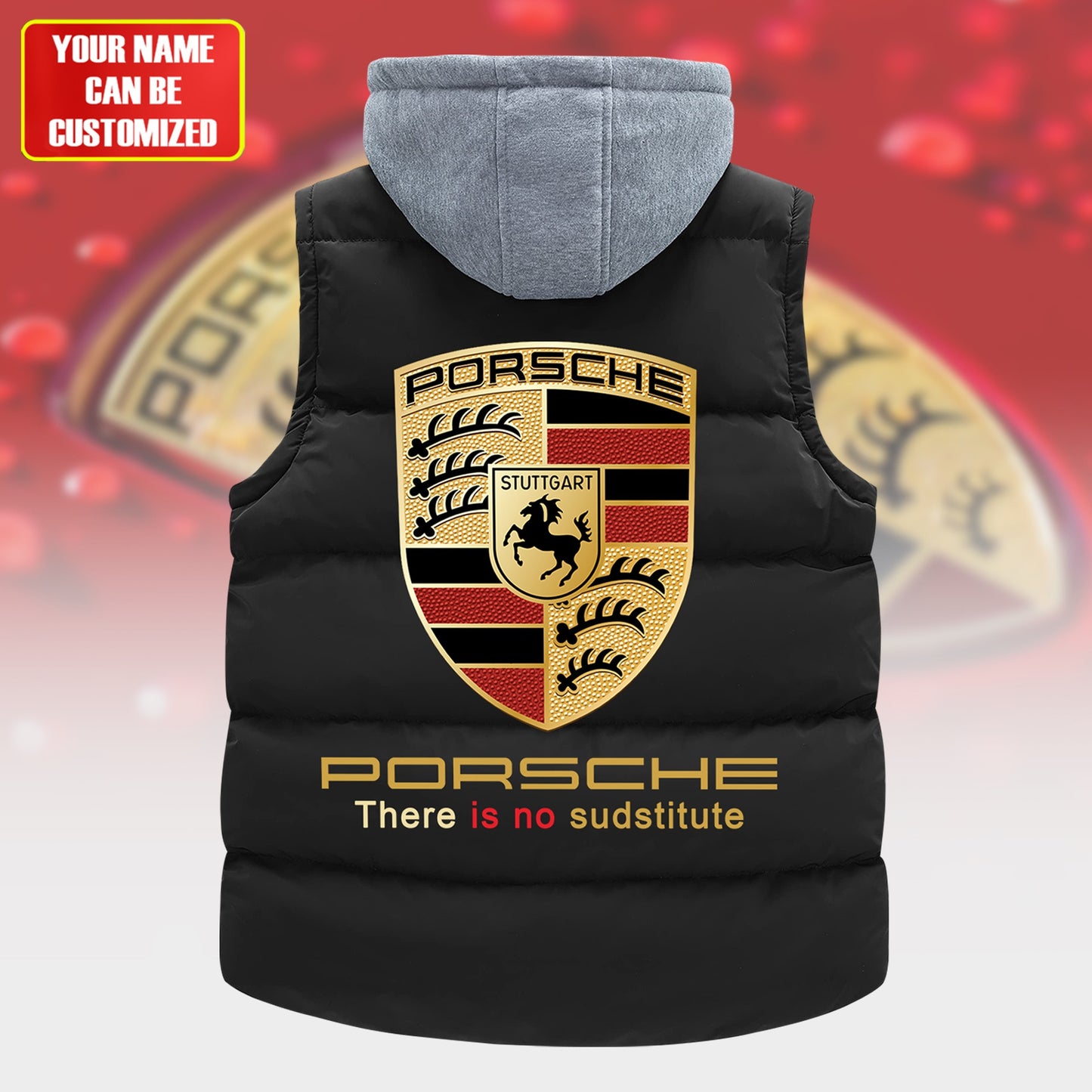 Personalized Pors Sleeveless Windproof Puffer Jacket With Hood