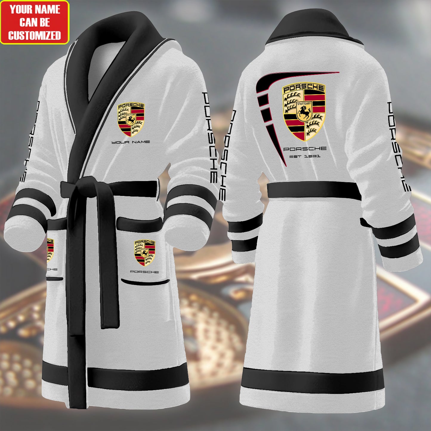 Personalized Pors 1931 Fleece Bathrobe P151003