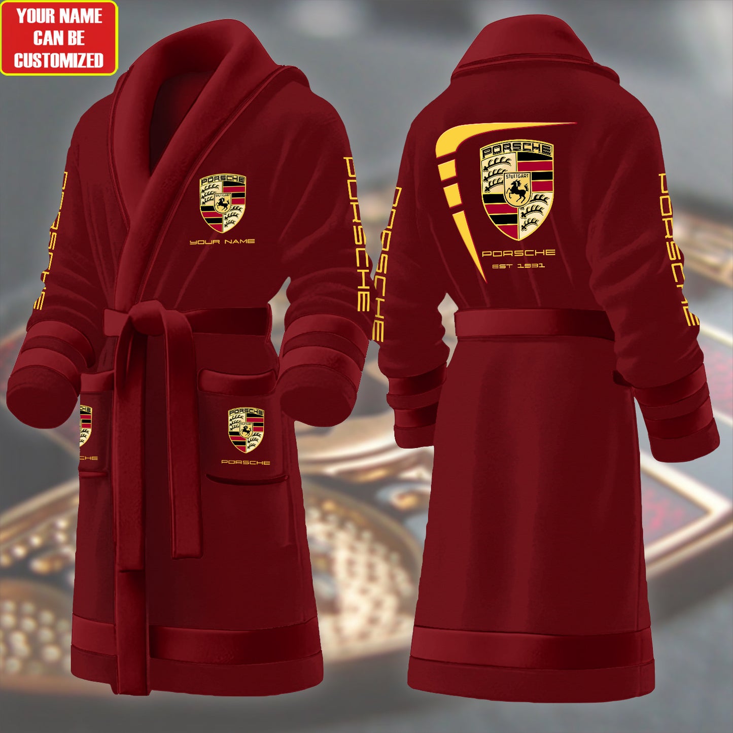 Personalized Pors 1931 Fleece Bathrobe P151003