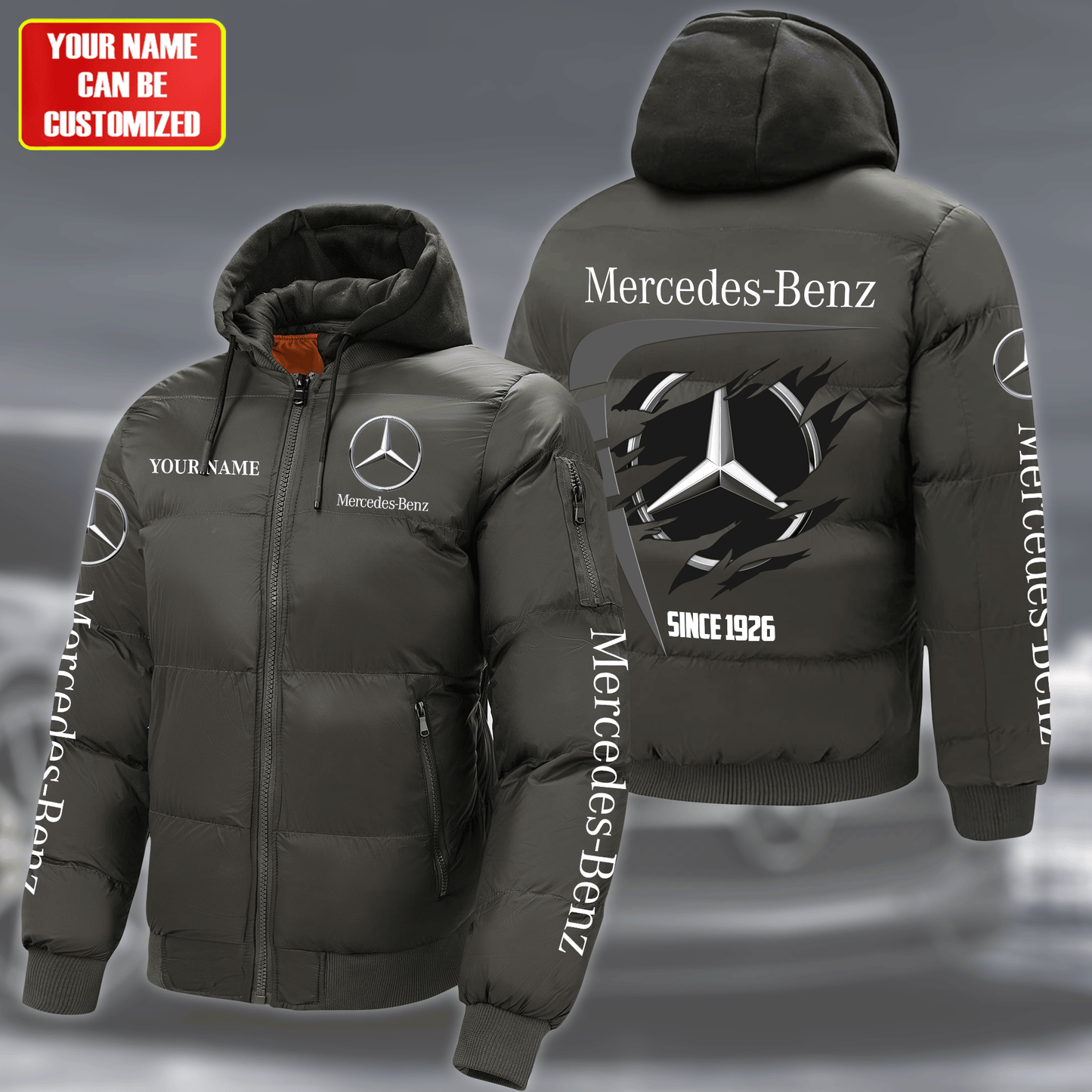 Personalized Merc EST 1926 Puffer Thermal Sport Warm Jacket