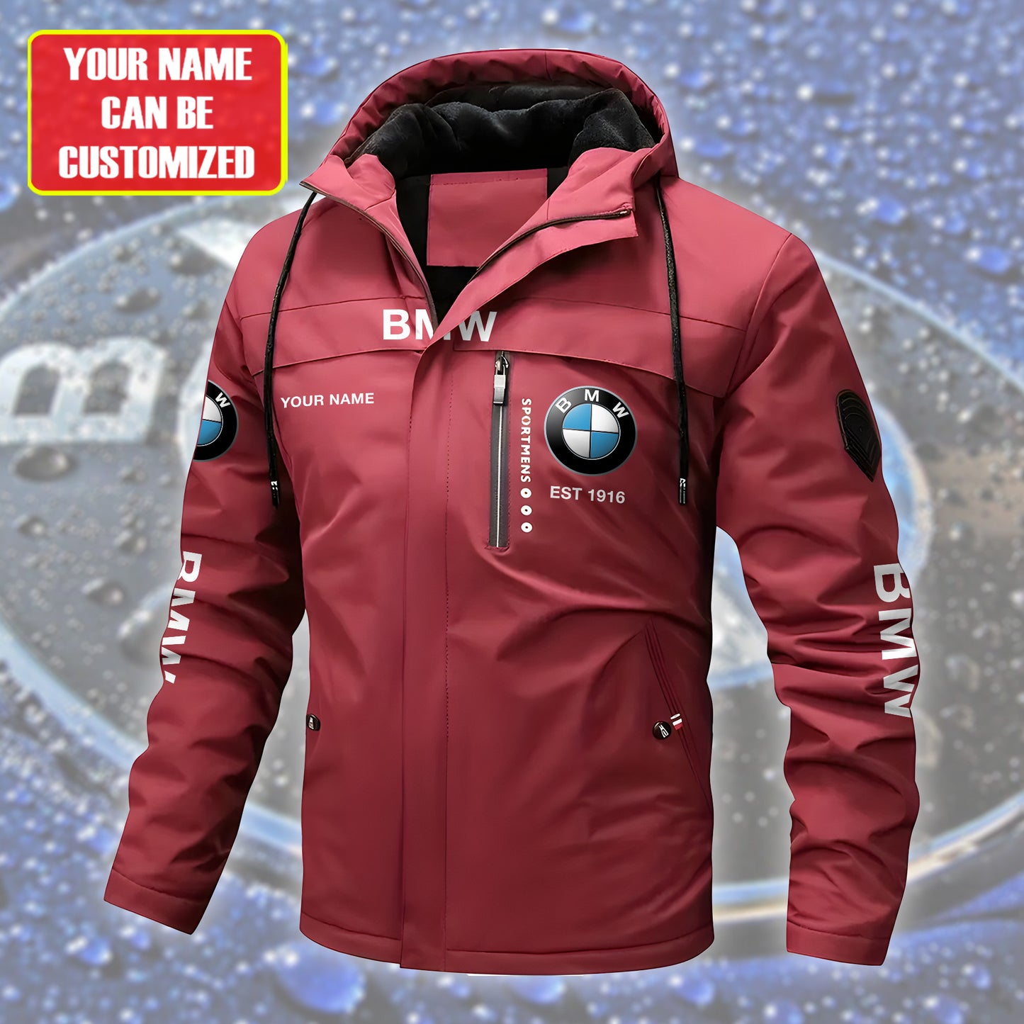 Personalized BW 3D Windproof Jacket