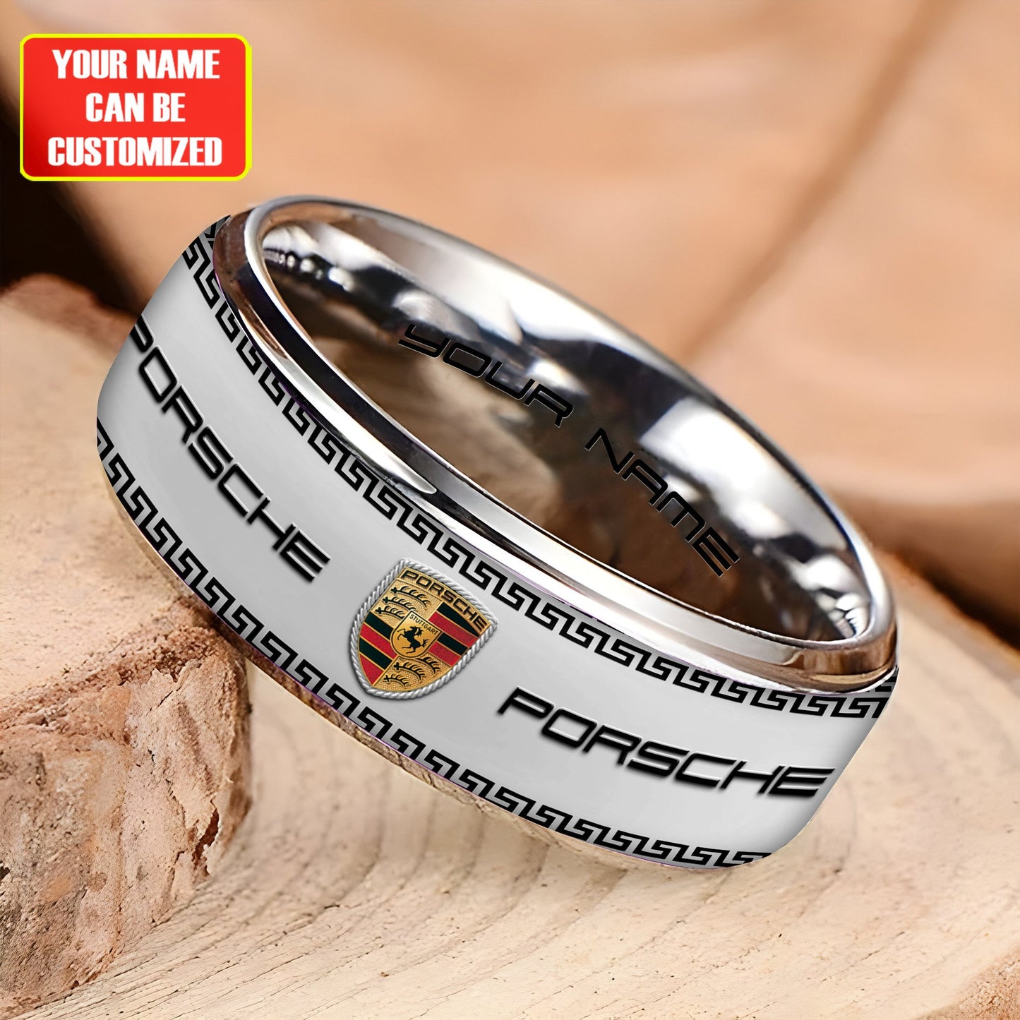 Personalized Pors Luxury Pattern Alloy Ring