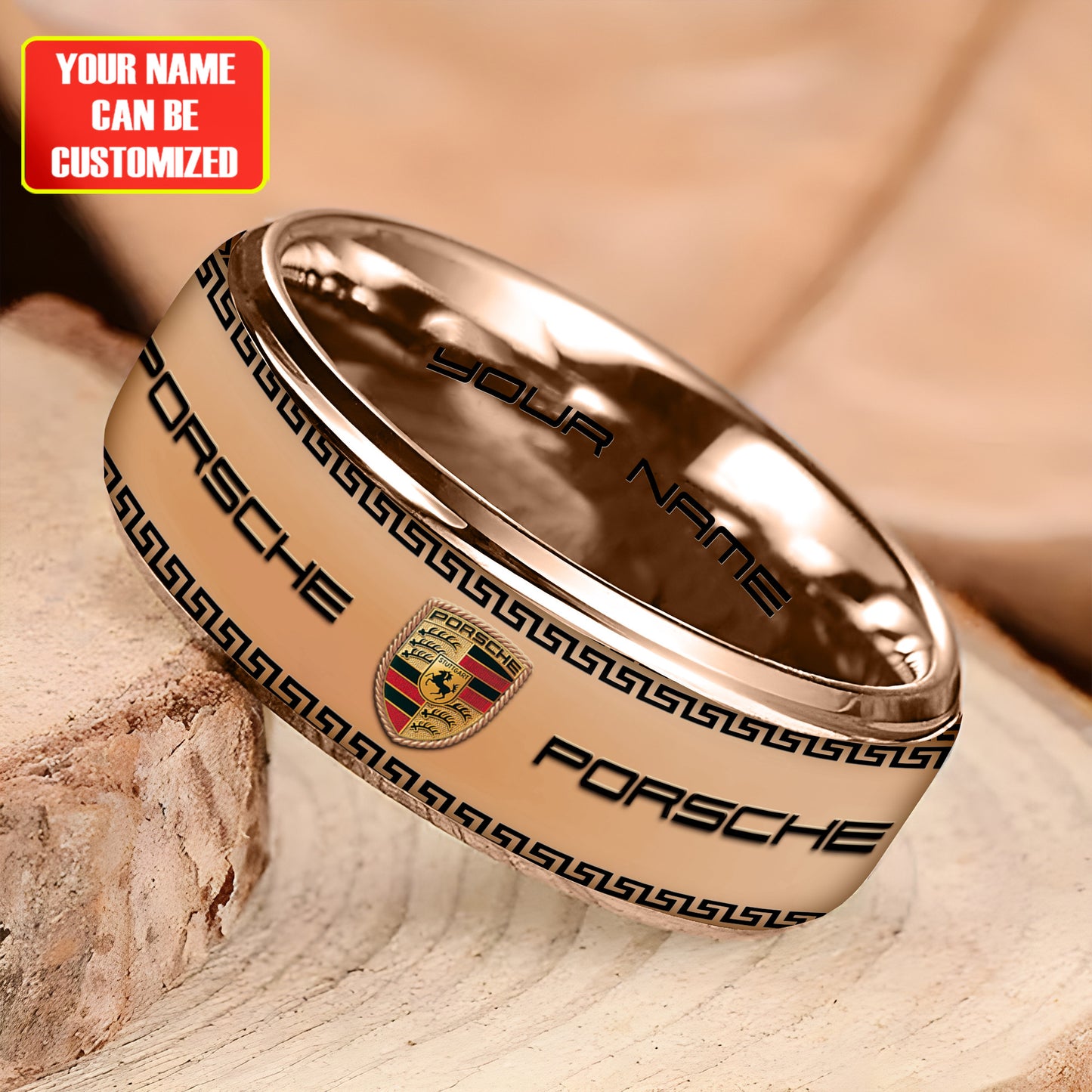 Personalized Pors Luxury Pattern Alloy Ring