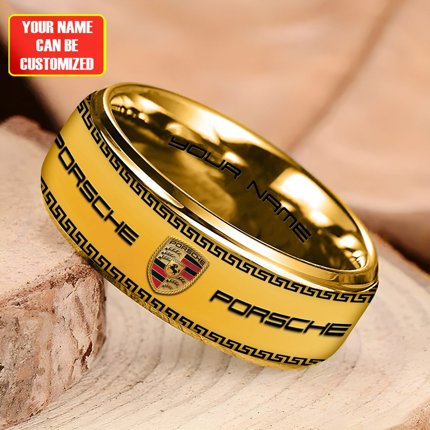 Personalized Pors Luxury Pattern Alloy Ring