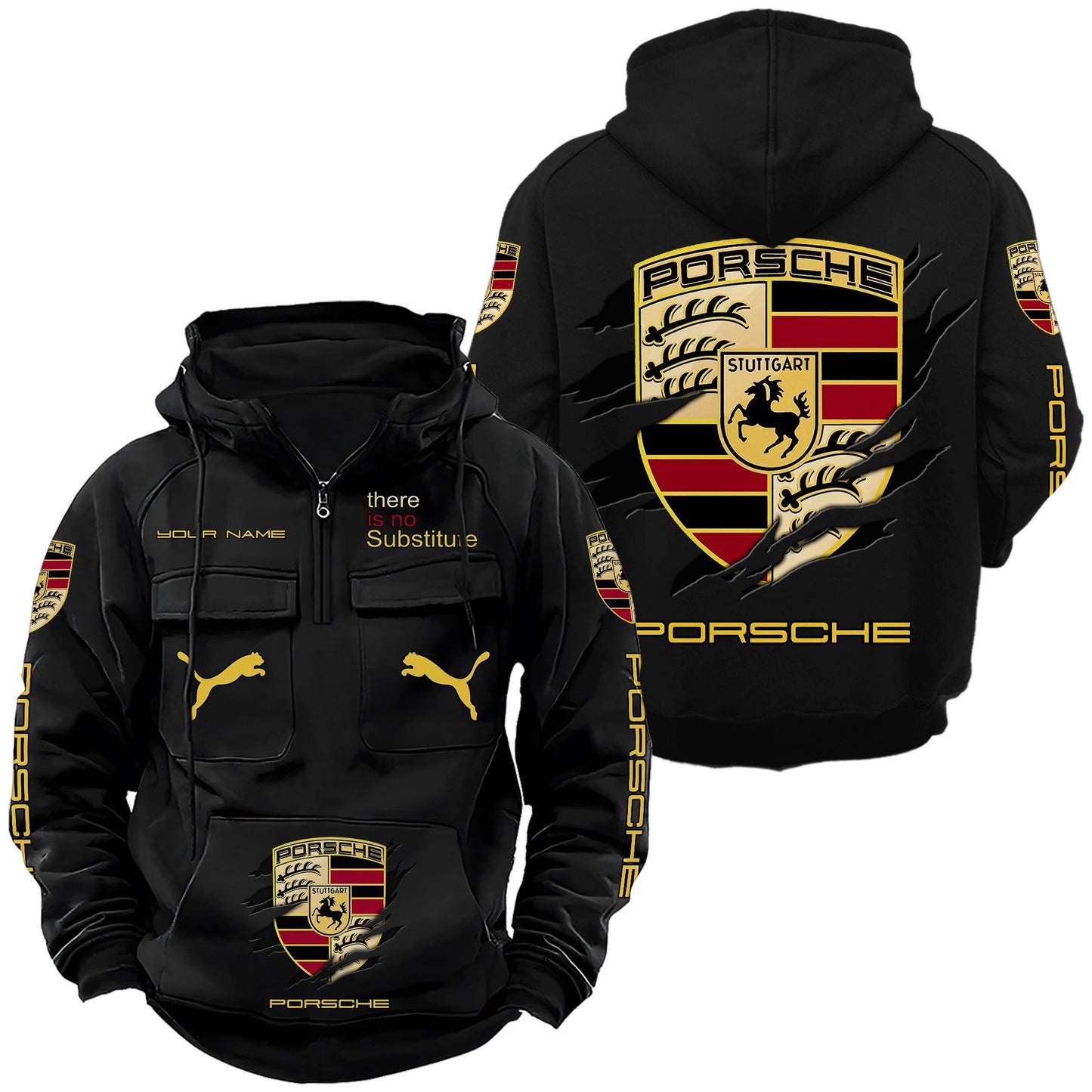 Personalized Pors Tear Retro Cotton Hoodie