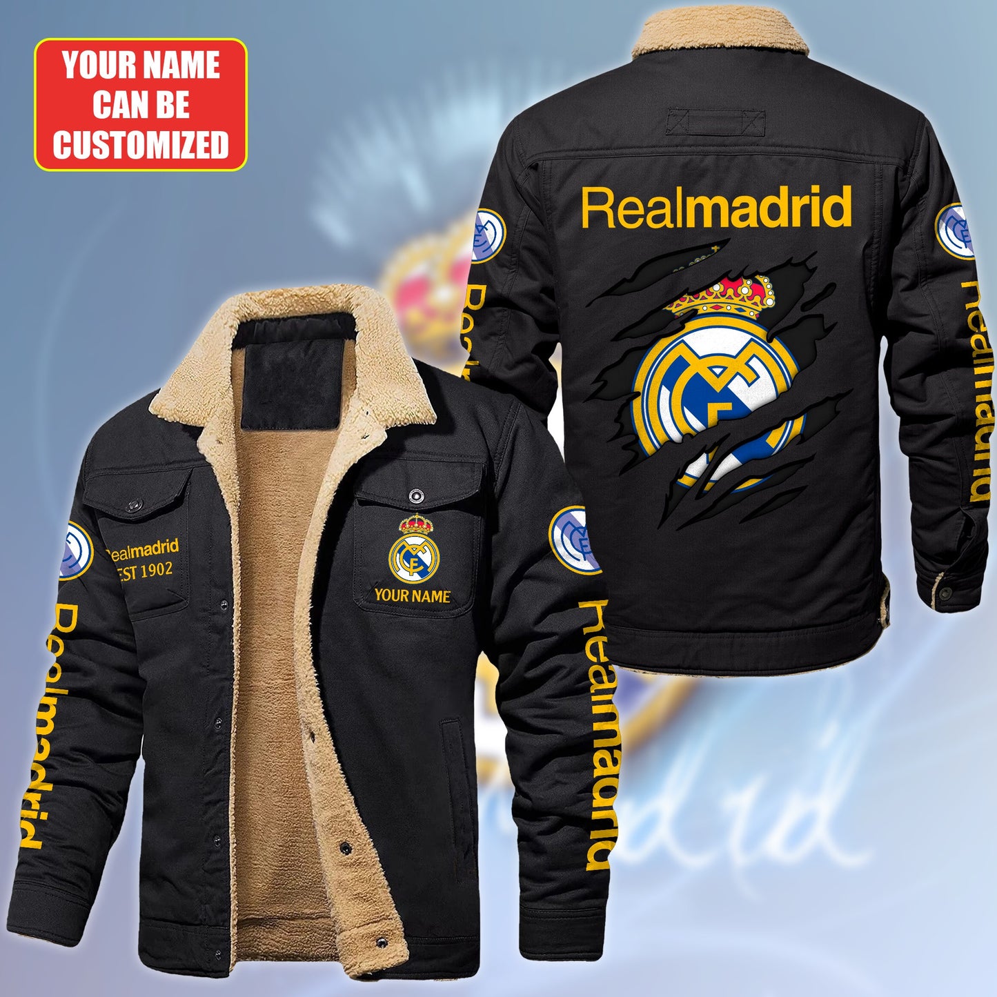Personalized Real Fleece Thermal Cotton Jacket