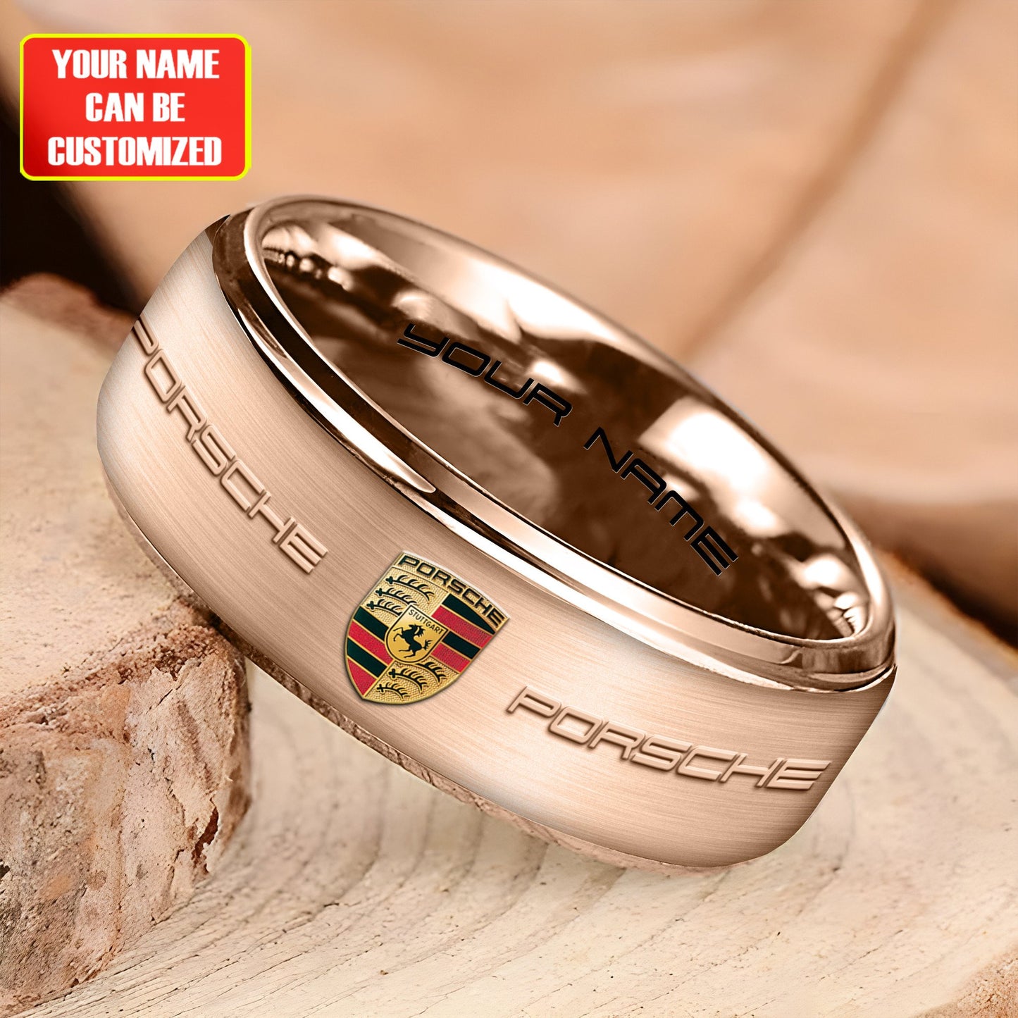 Personalized Pors Luxury Pattern Alloy Ring