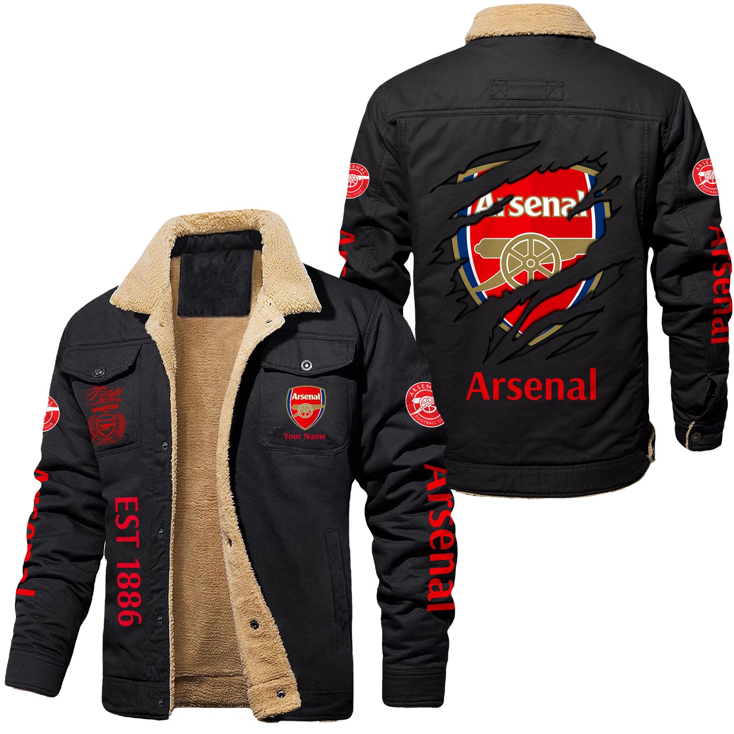 Personalized ASN Fleece Thermal Cotton Jacket Q221001