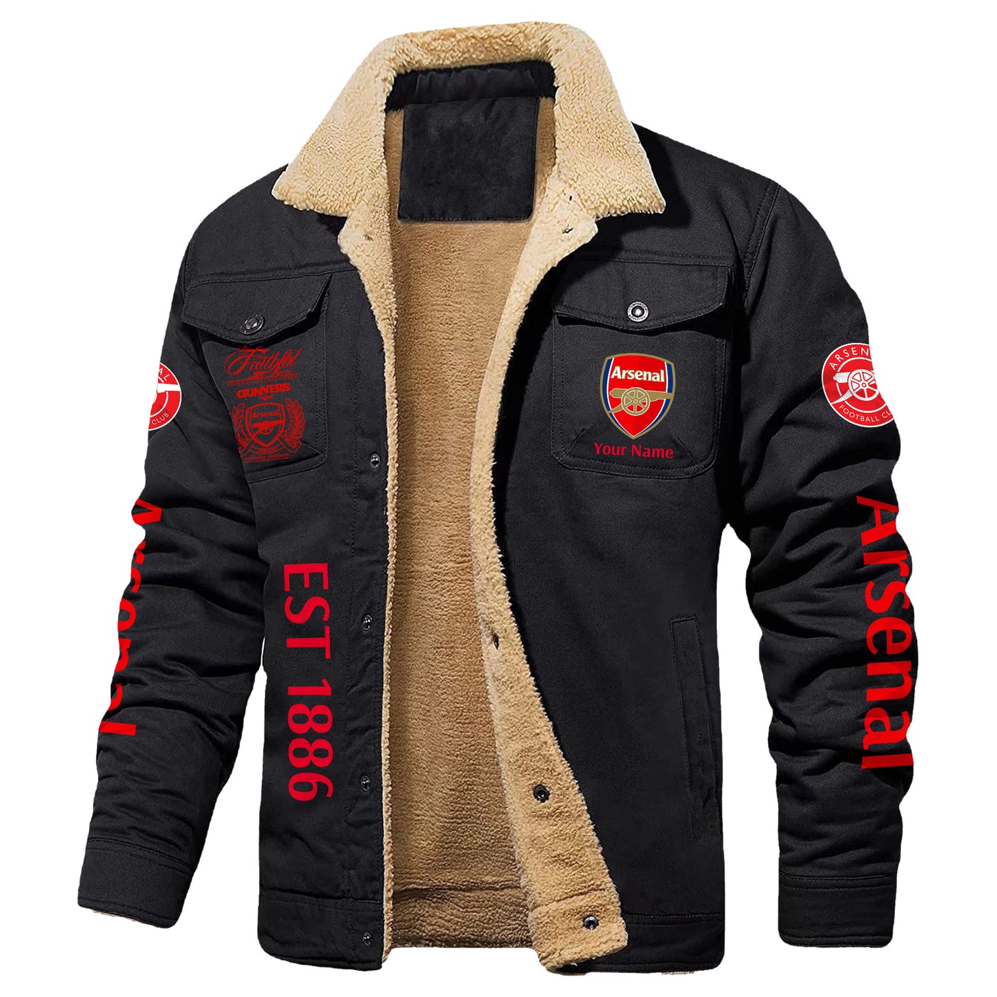 Personalized ASN Fleece Thermal Cotton Jacket Q221001