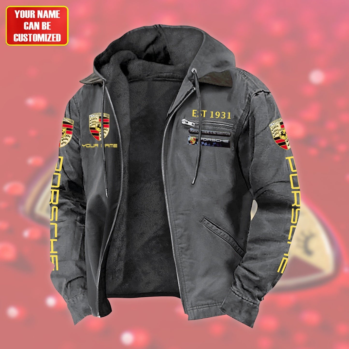 Personalized Pors Est 1931 Fur lining Paddle Jacket