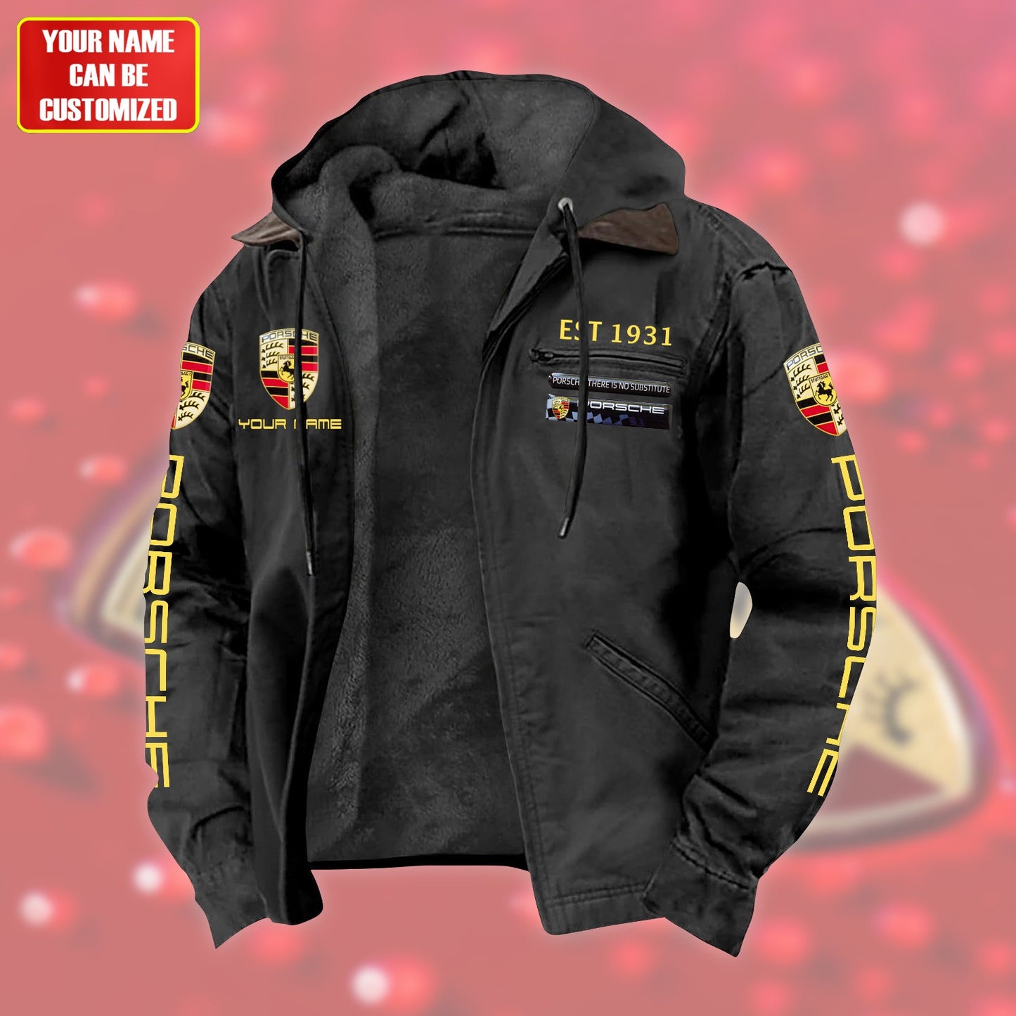 Personalized Pors Est 1931 Fur lining Paddle Jacket