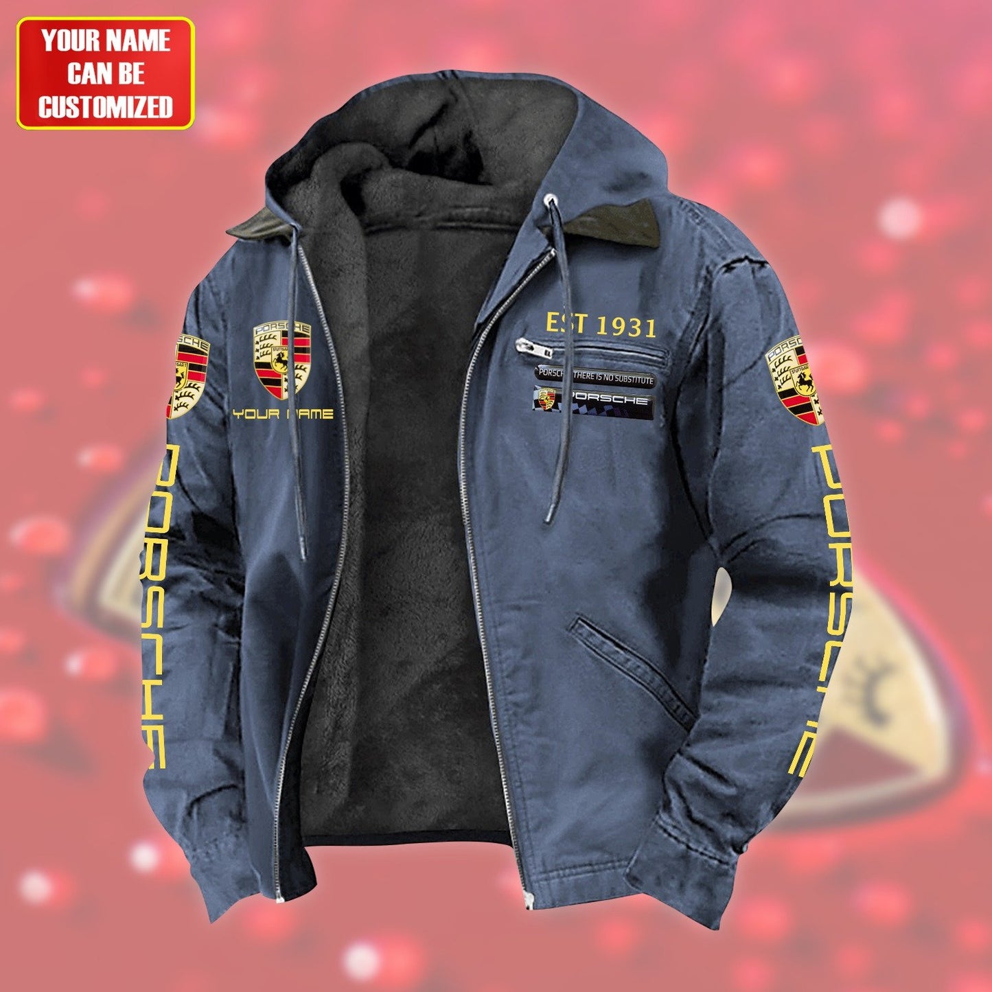 Personalized Pors Est 1931 Fur lining Paddle Jacket