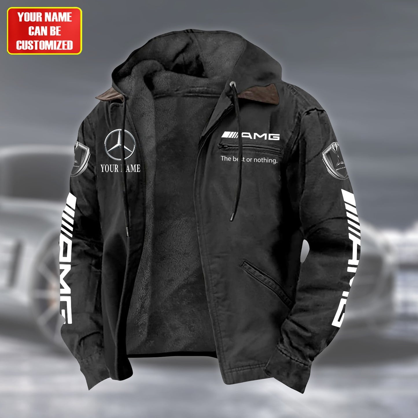 Personalized Merc AMG Fur lining Paddle Jacket