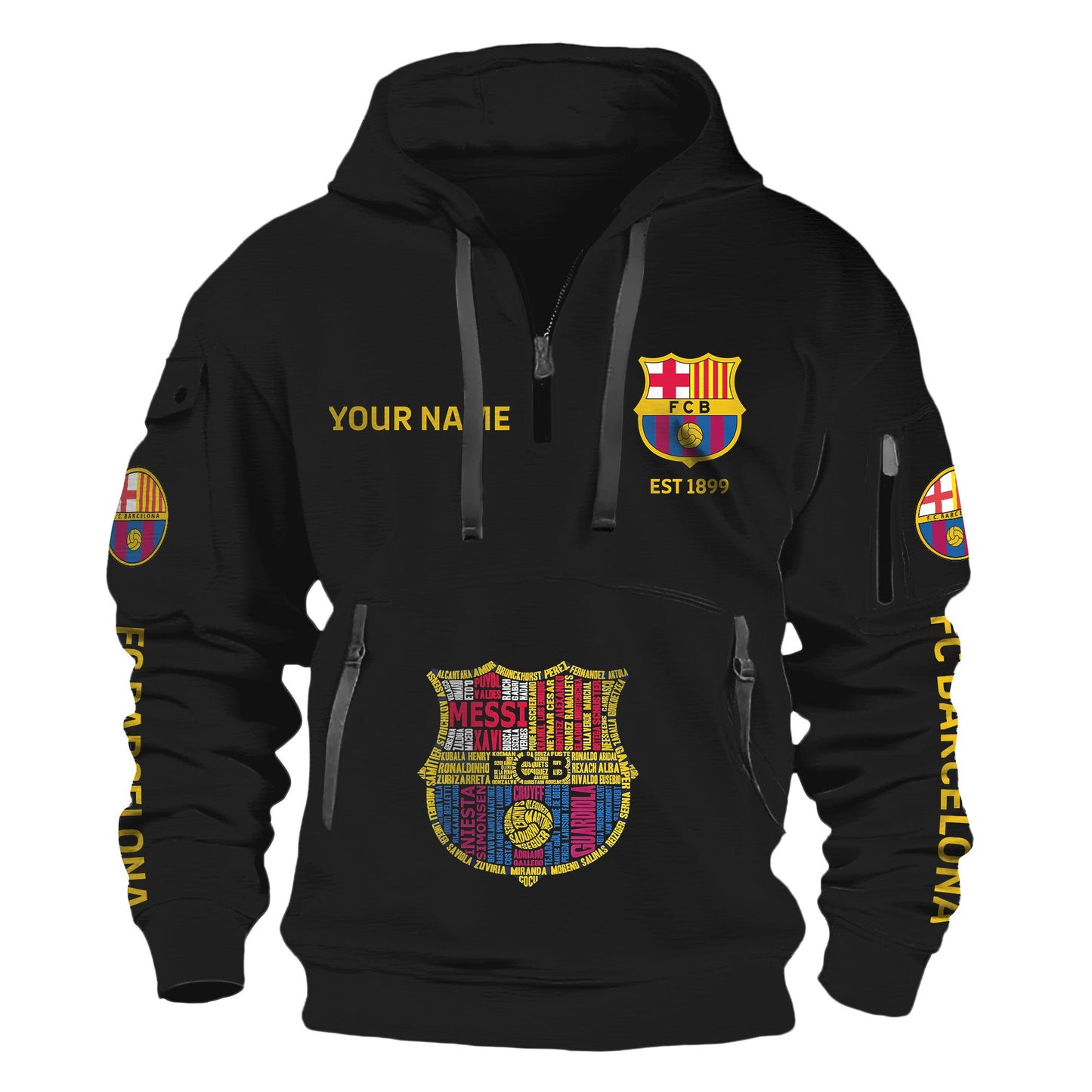 Personalized Barca FC Zip-Hoodie Cotton Jacket