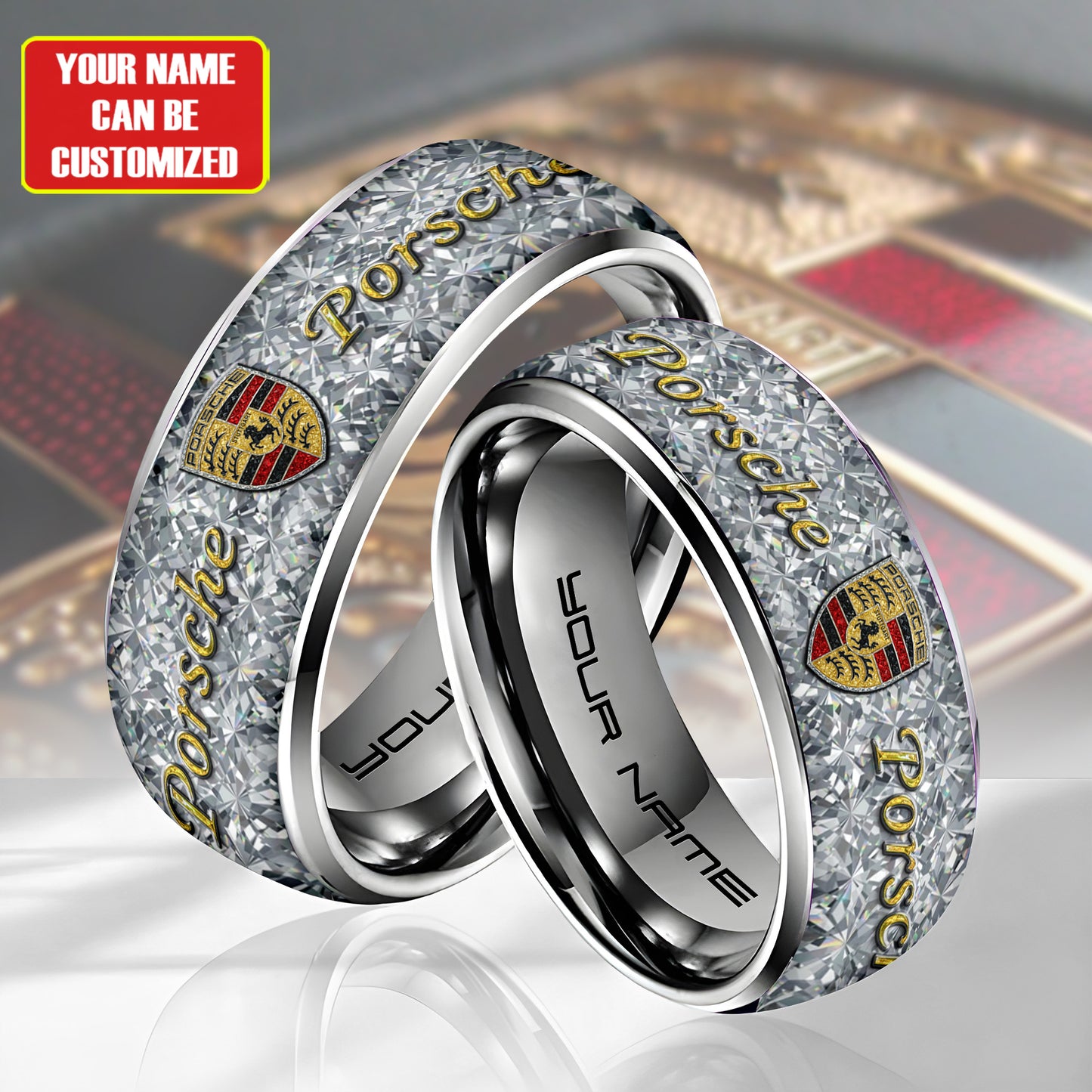 Personalized Pors Gem Luxury Alloy Ring