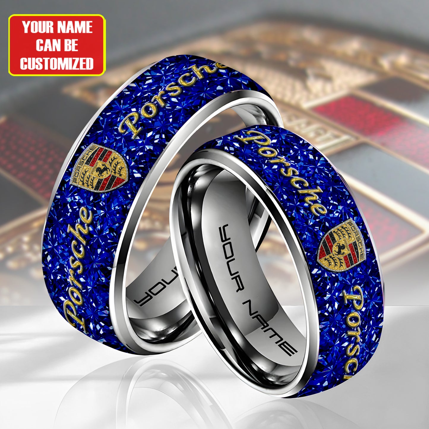Personalized Pors Gem Luxury Alloy Ring