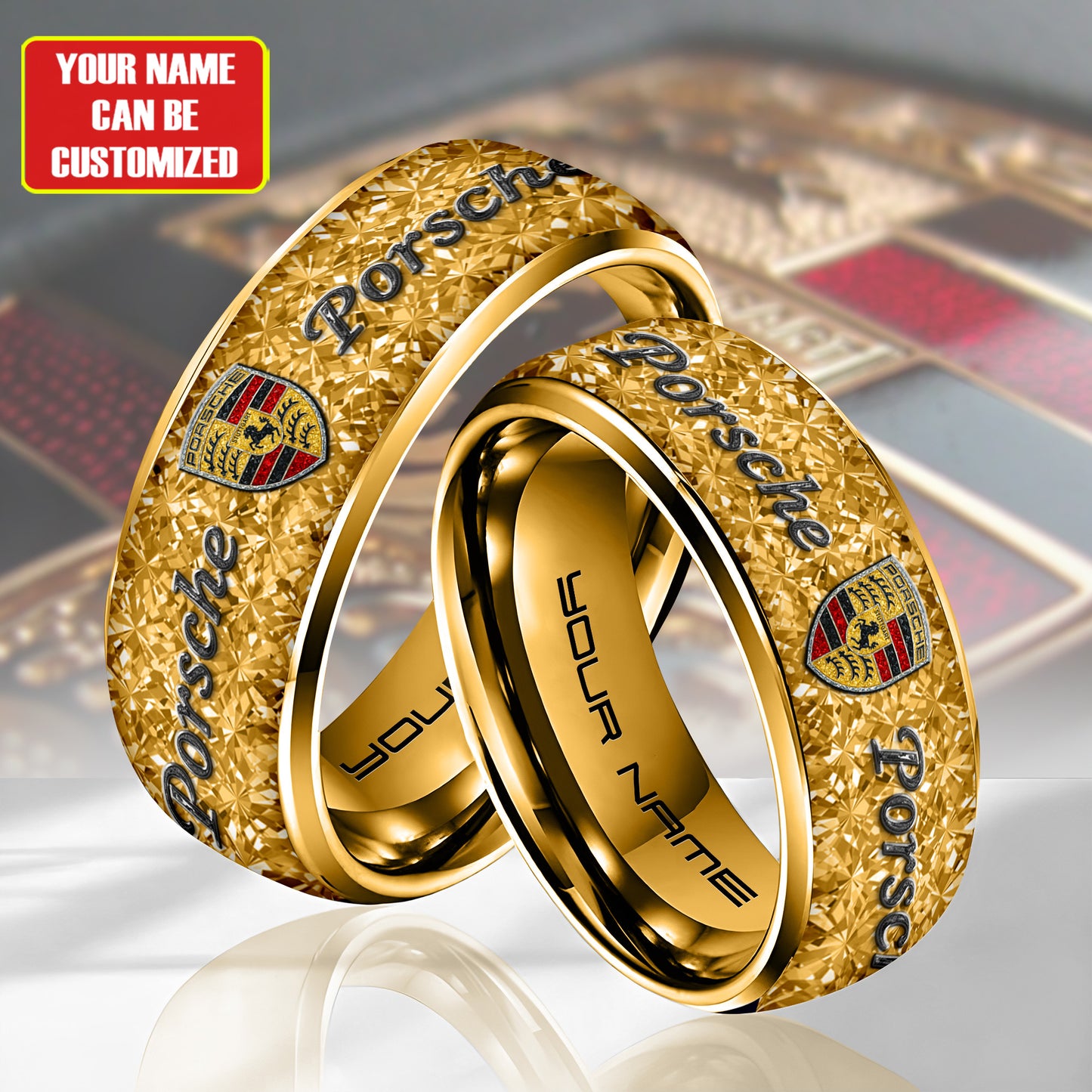 Personalized Pors Gem Luxury Alloy Ring