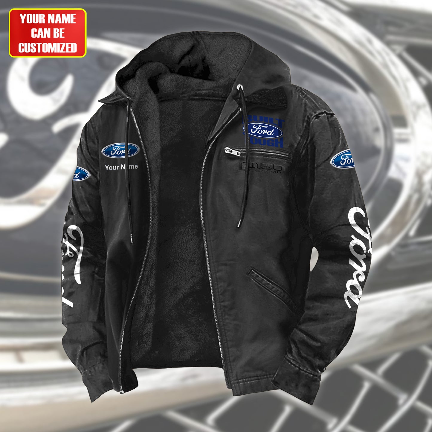 Personalized Frd F150 Fur lining Paddle Jacket