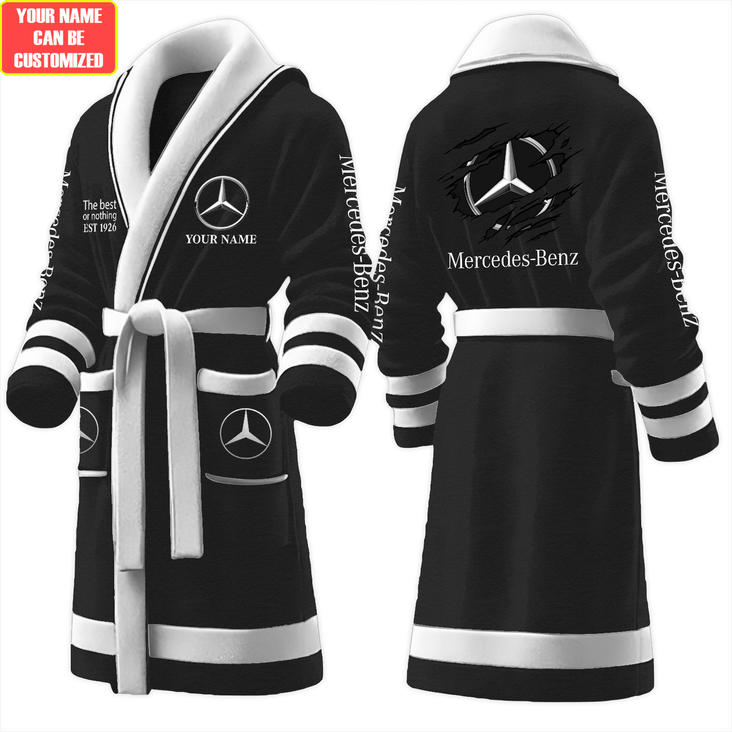 Personalized Merc Fleece Bathrobe Q271001