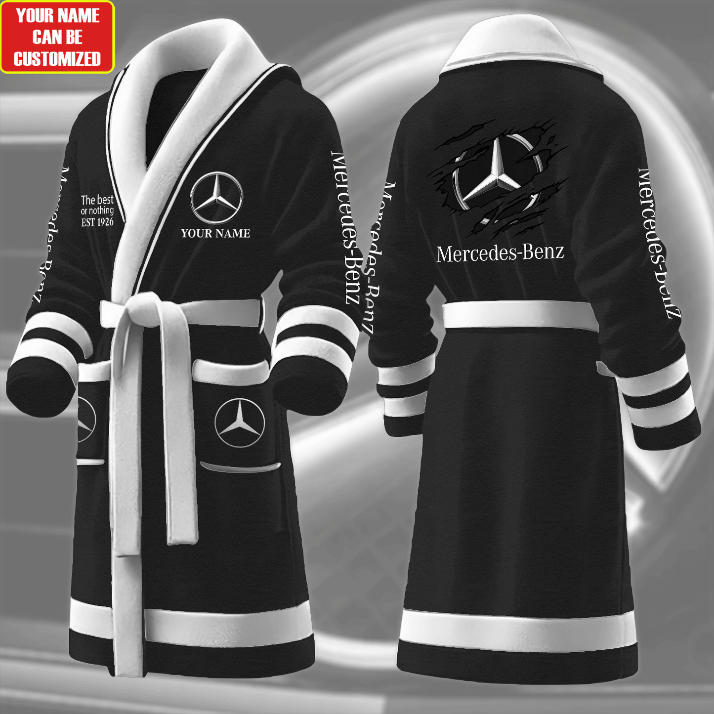 Personalized Merc Fleece Bathrobe Q271001