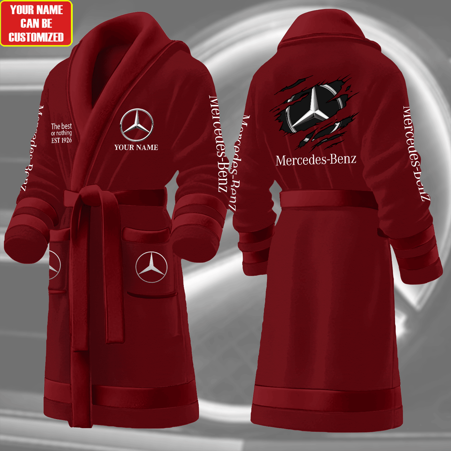 Personalized Merc Fleece Bathrobe Q271001