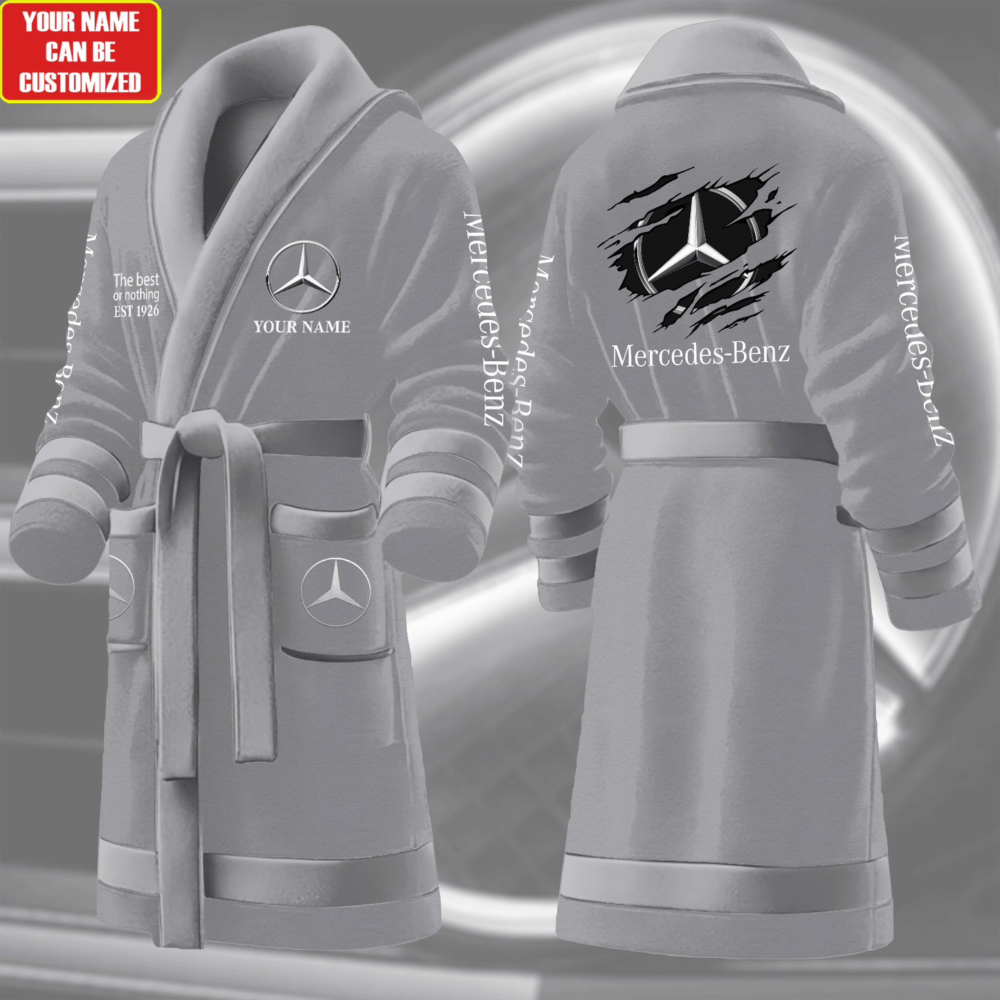 Personalized Merc Fleece Bathrobe Q271001