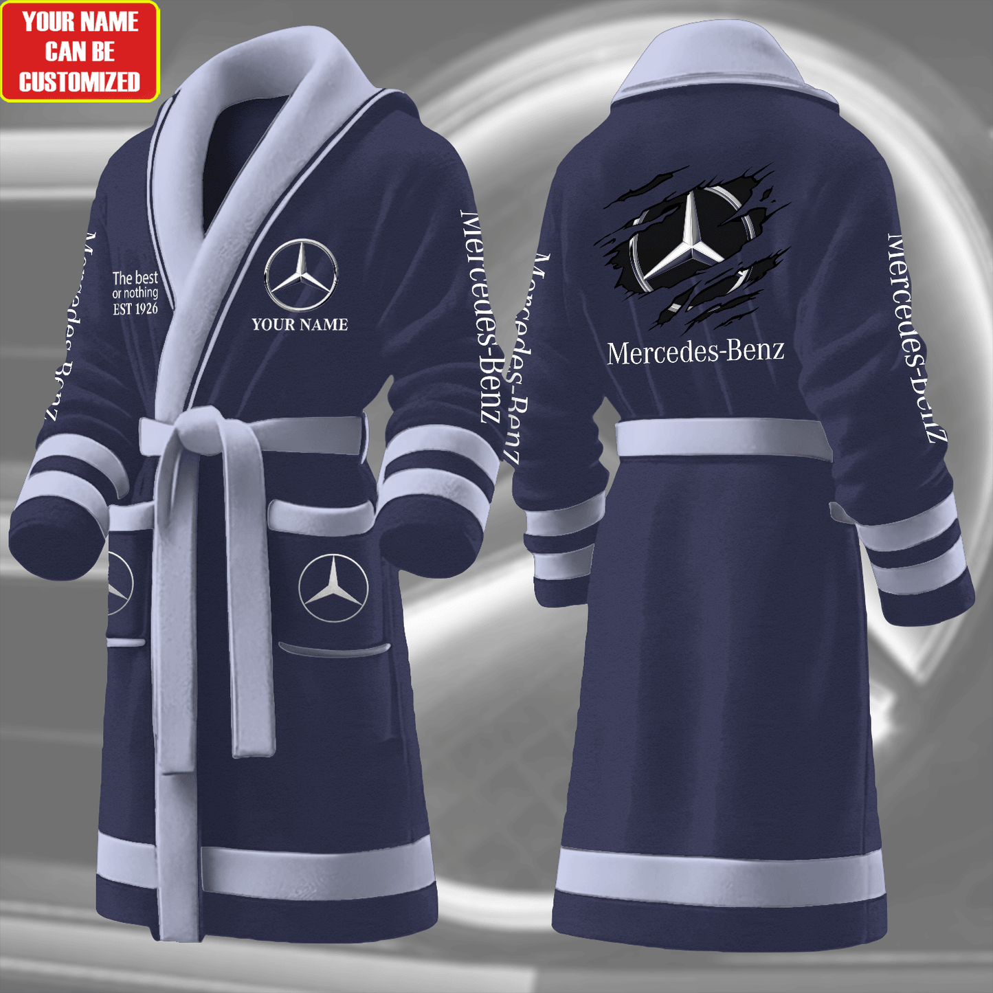 Personalized Merc Fleece Bathrobe Q271001
