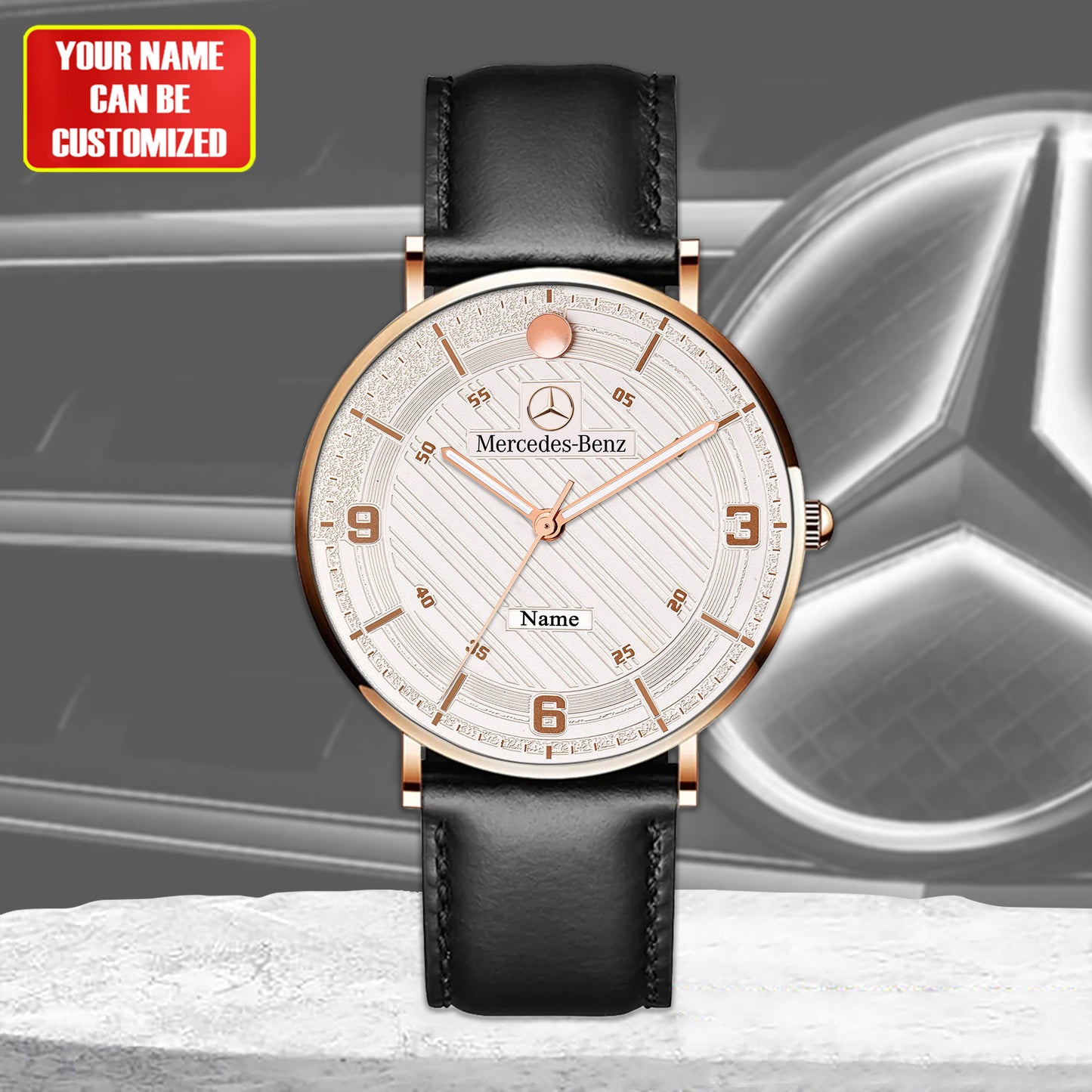 Personalized Merc Carlington Leather Watch Q271006