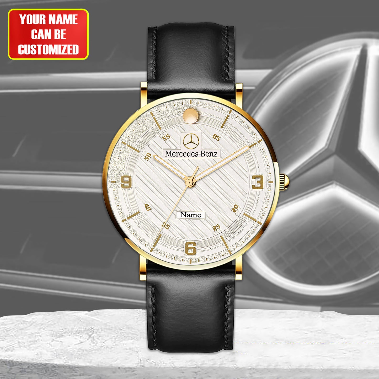 Personalized Merc Carlington Leather Watch Q271006