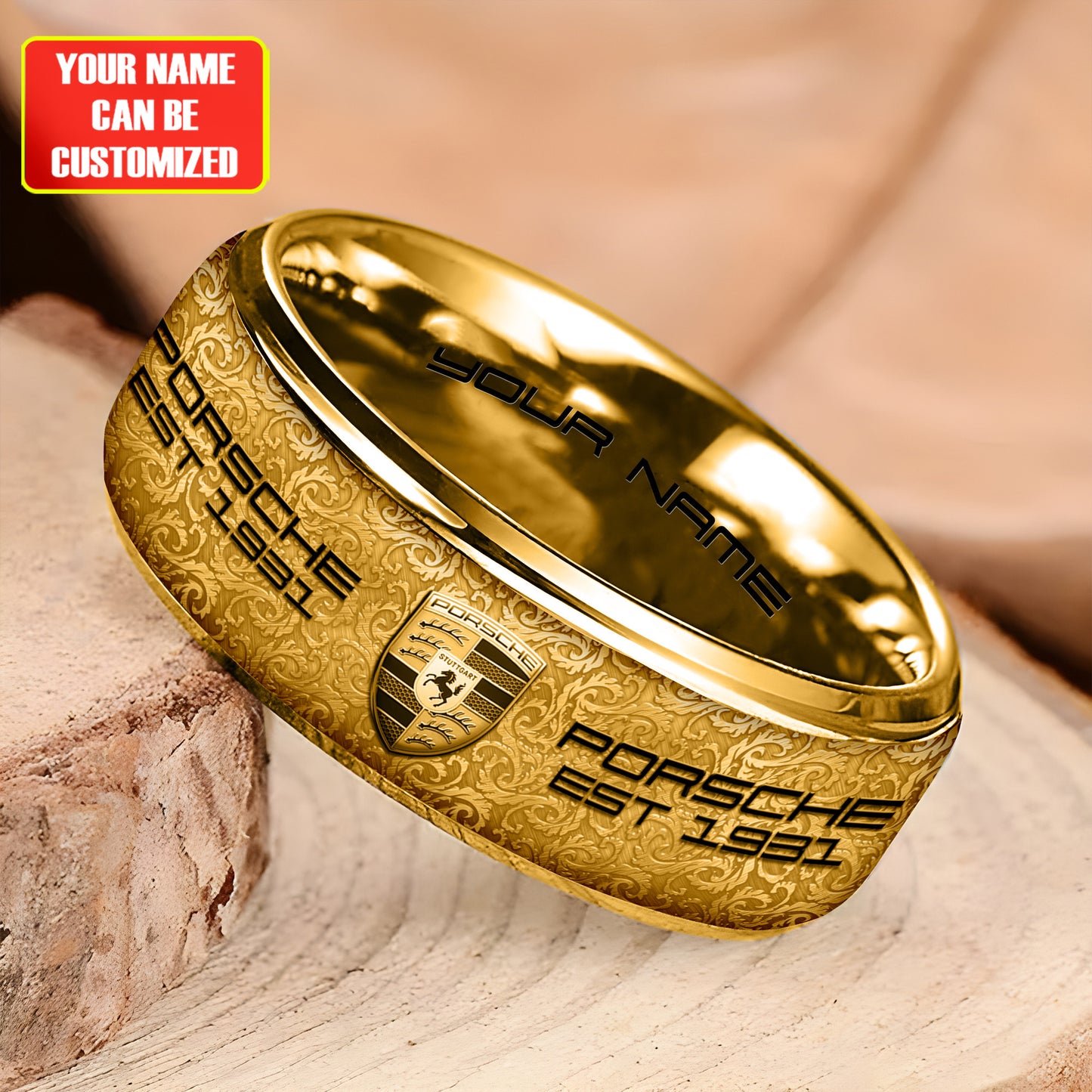 Personalized Pors EST 1931 Luxury Alloy Ring