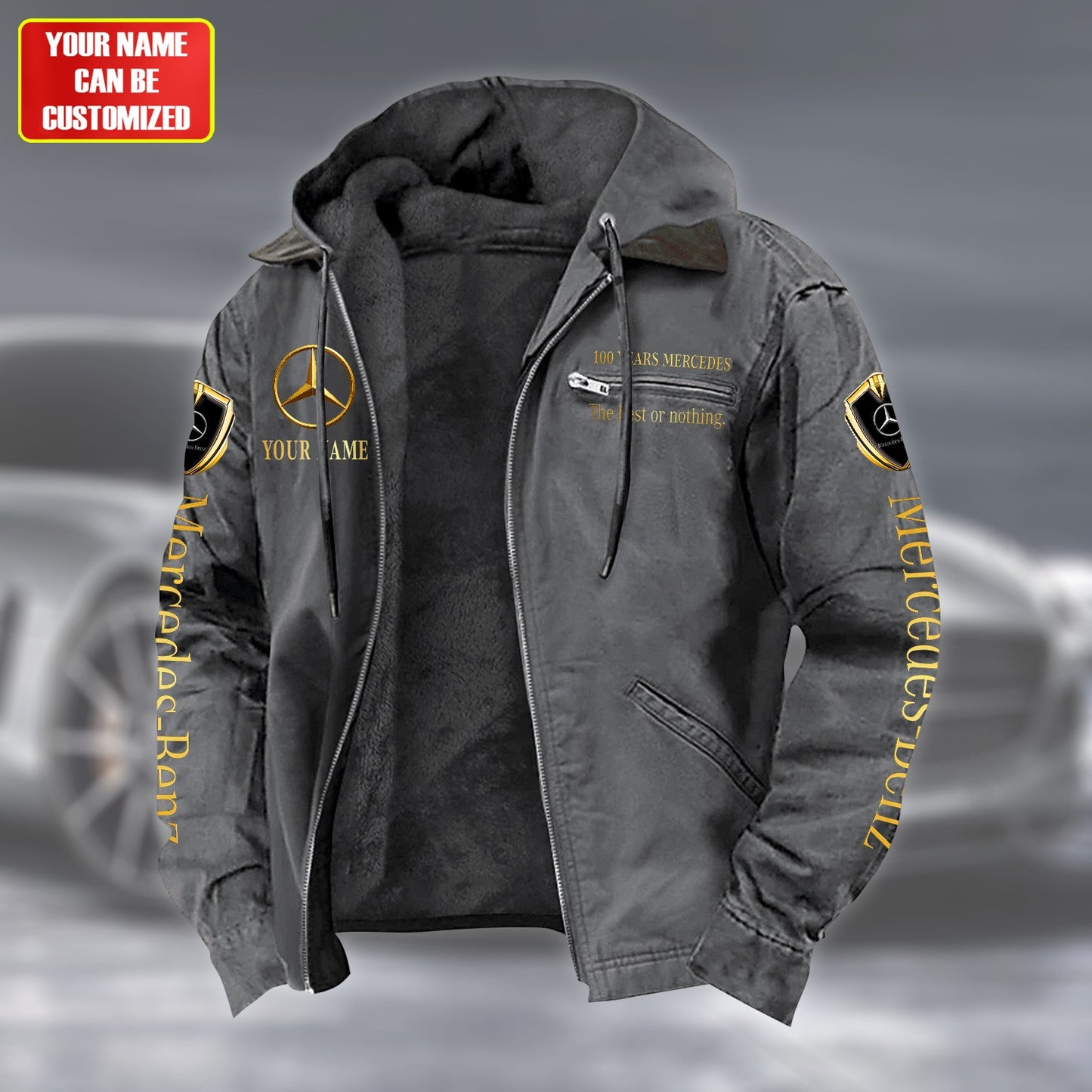 Personalized Merc 100 Years Fur lining Paddle Jacket