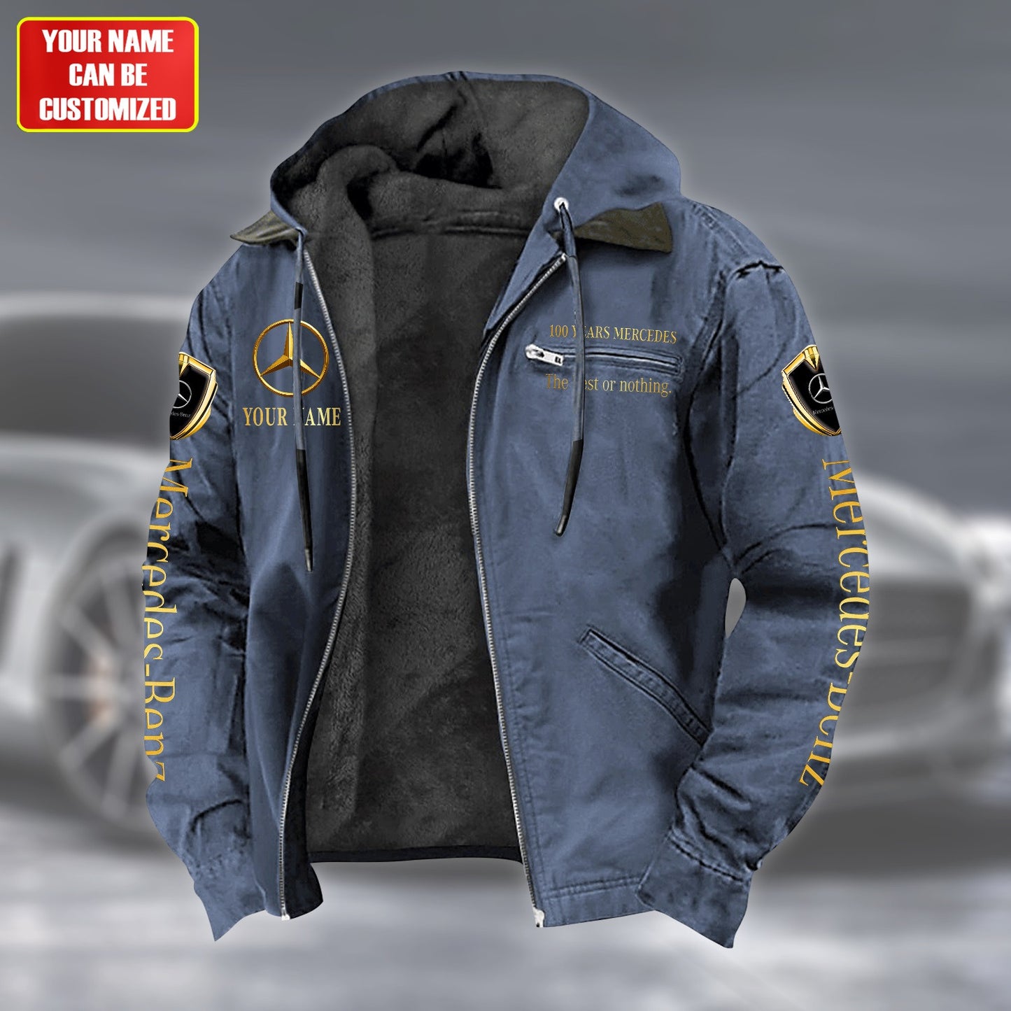 Personalized Merc 100 Years Fur lining Paddle Jacket