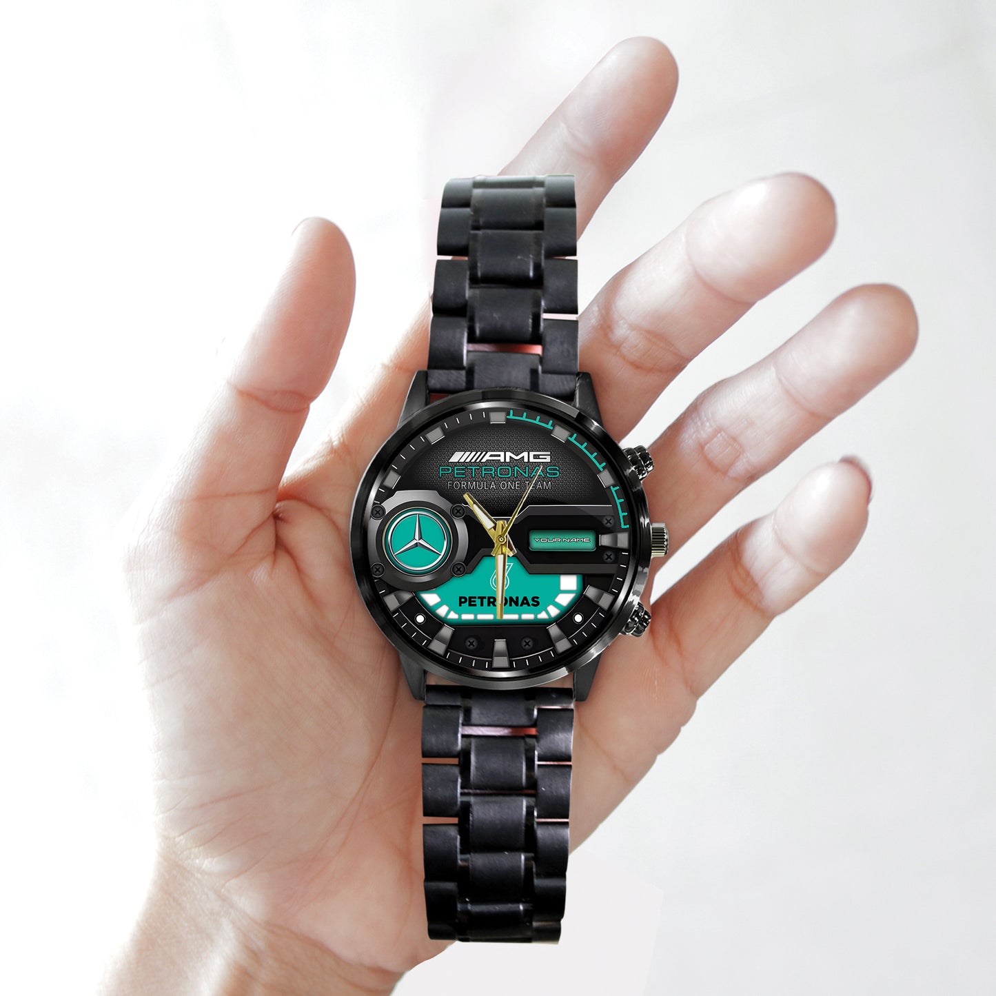 Personalized Merc AMG Petronas Luxury Stainless Steel Watch
