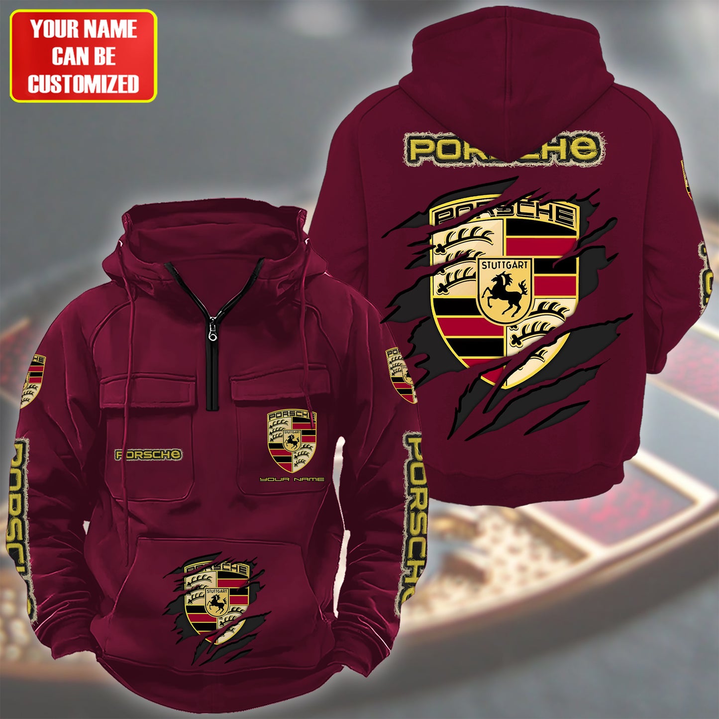 Personalized Pors Est 1931 Retro Cotton Hoodie