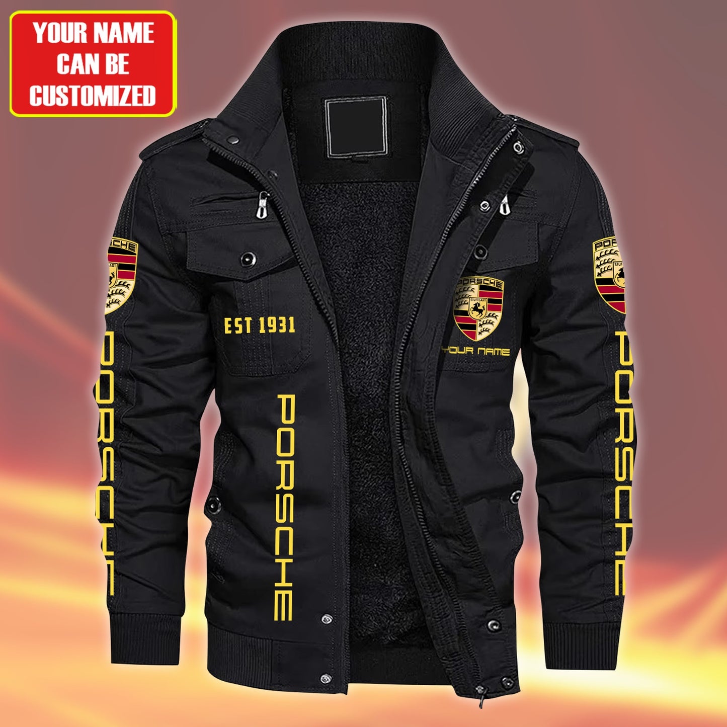 Personalized Pors Windbreaker Fleece Jacket