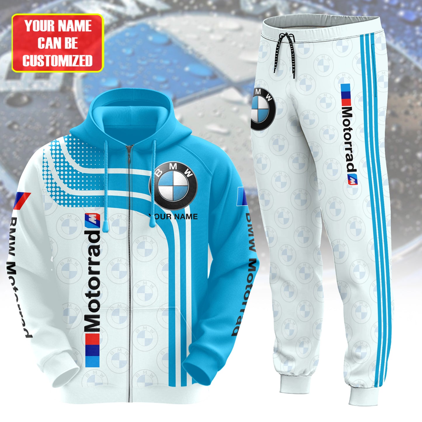 Personalized BW Motorrad 3D All over Printed Hoodie and Sweatpants set