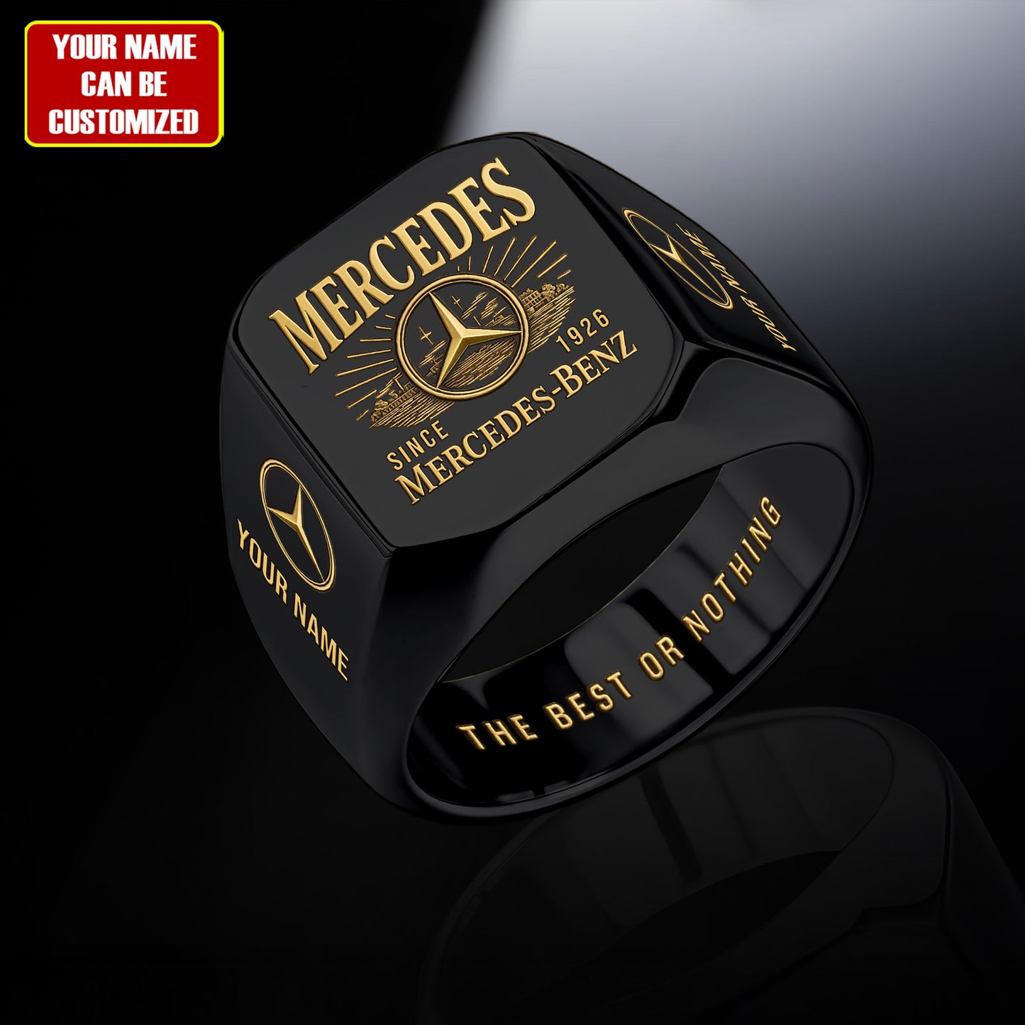Merc Vintage Custom Name Classic Design Ring