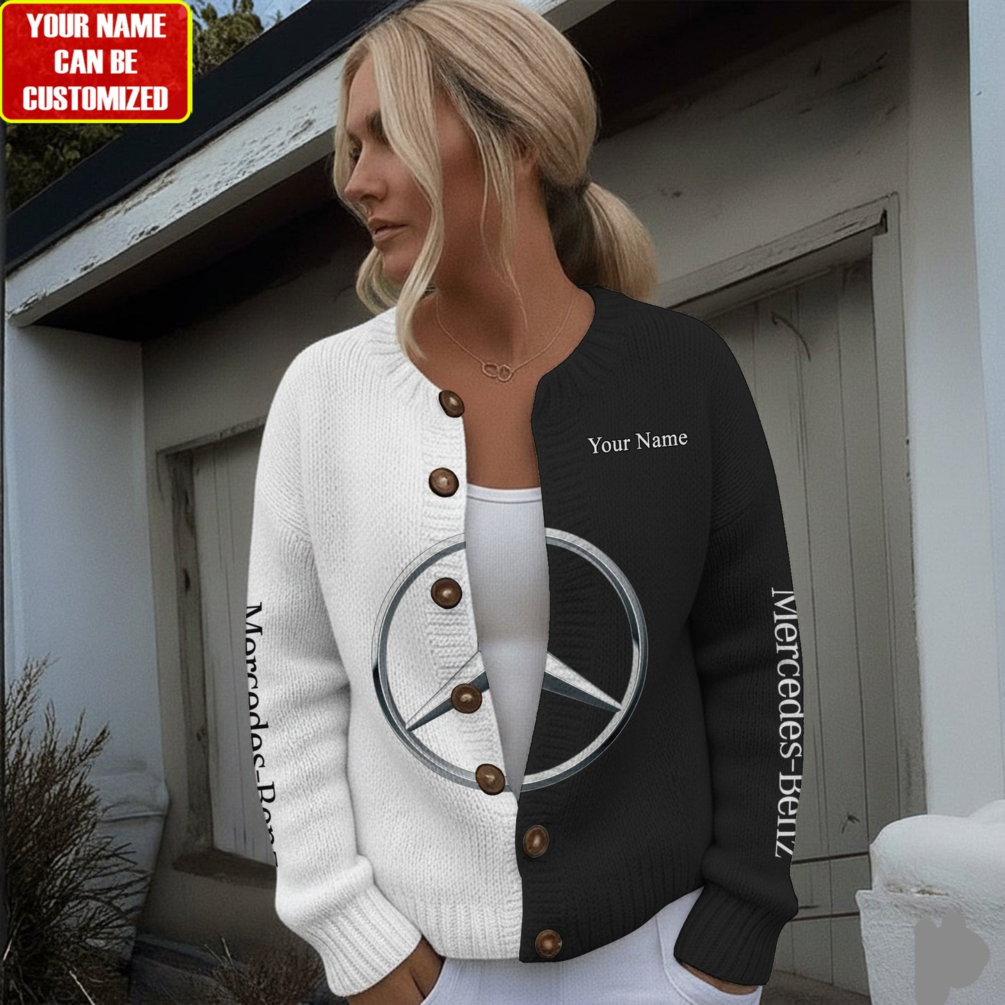 Personalized Merc Cardigan Sweater