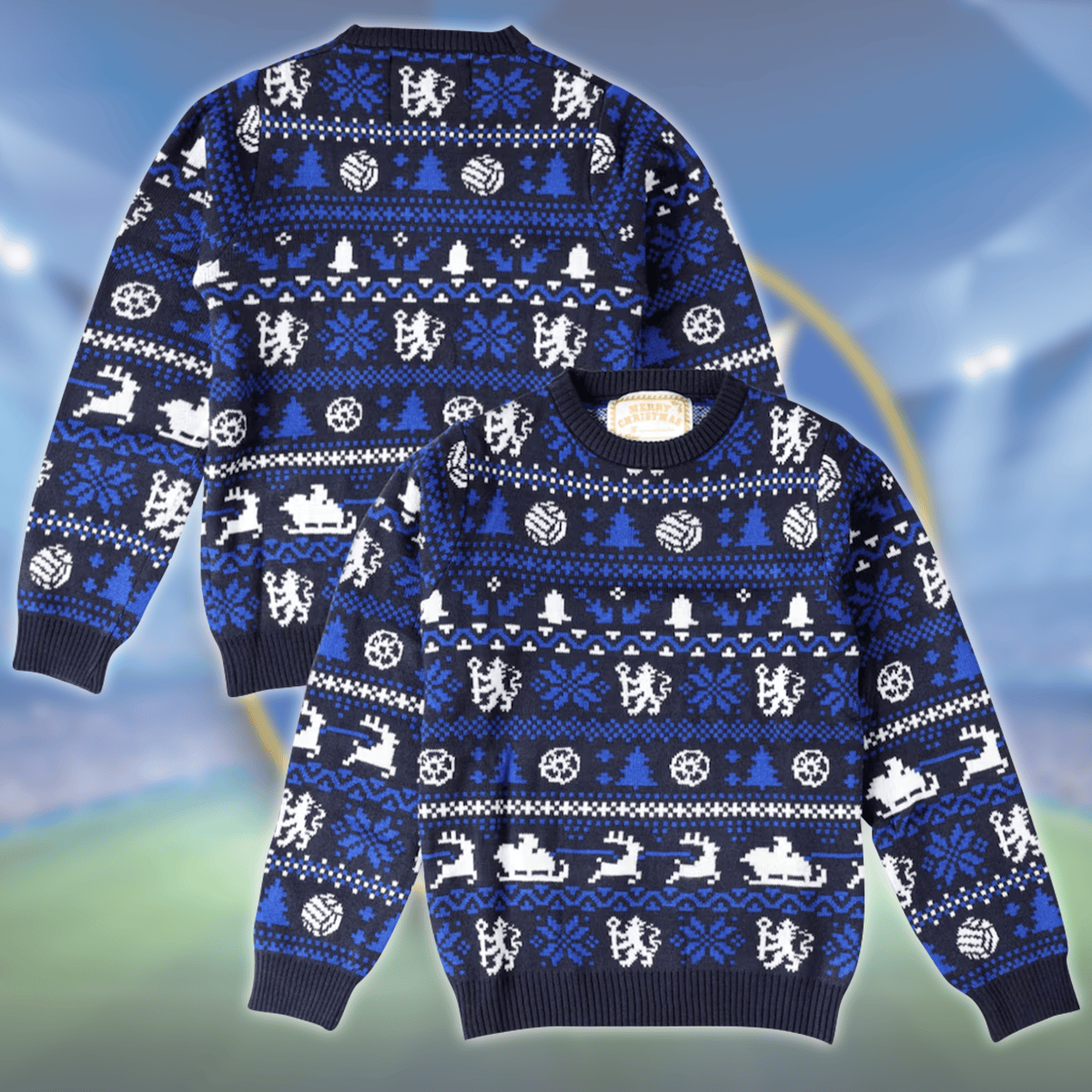 Personalized CFC Ugly Christmas Sweater , Unisex Wool Sweater V5