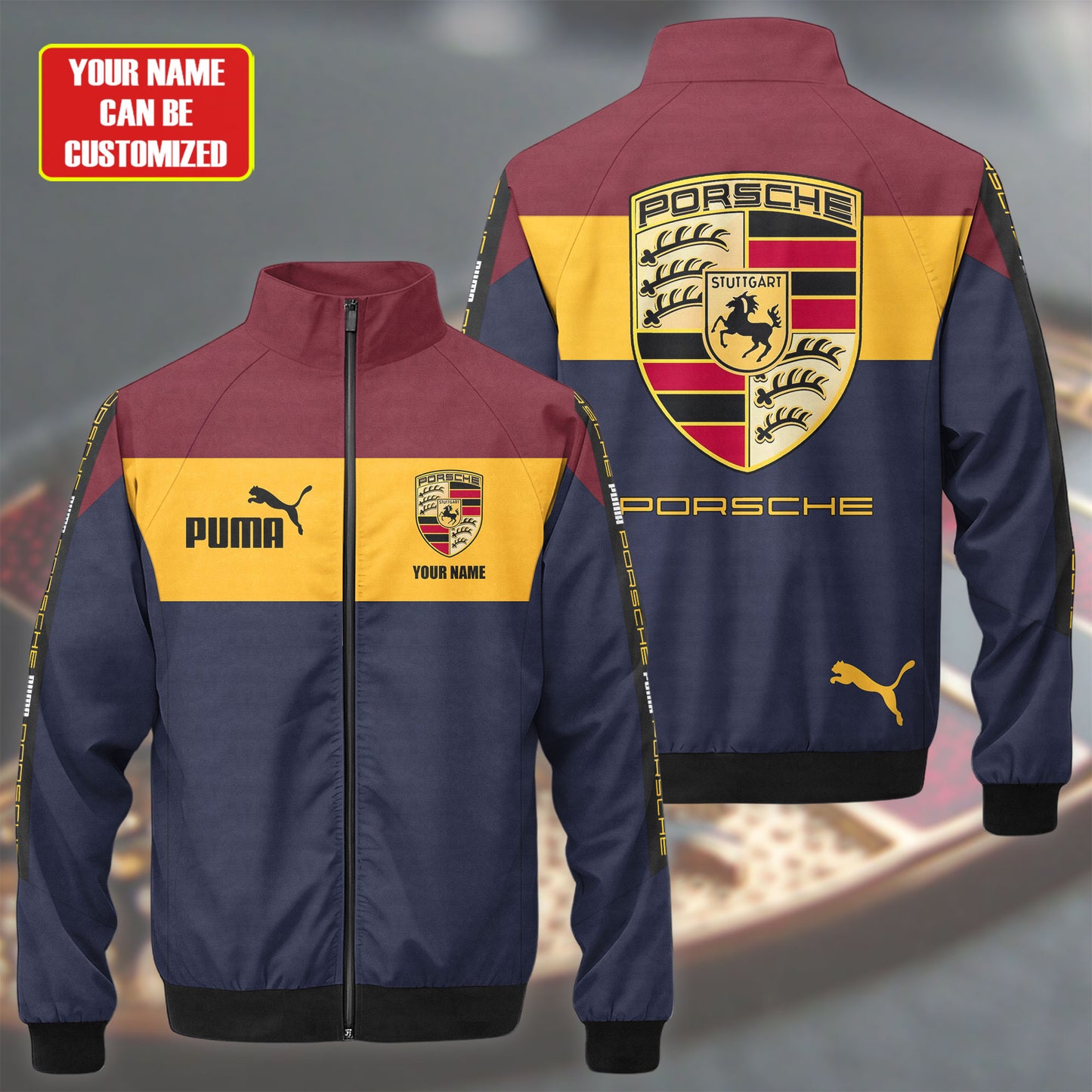 Pors X Pm Sport Zipper Stand Collar Jacket